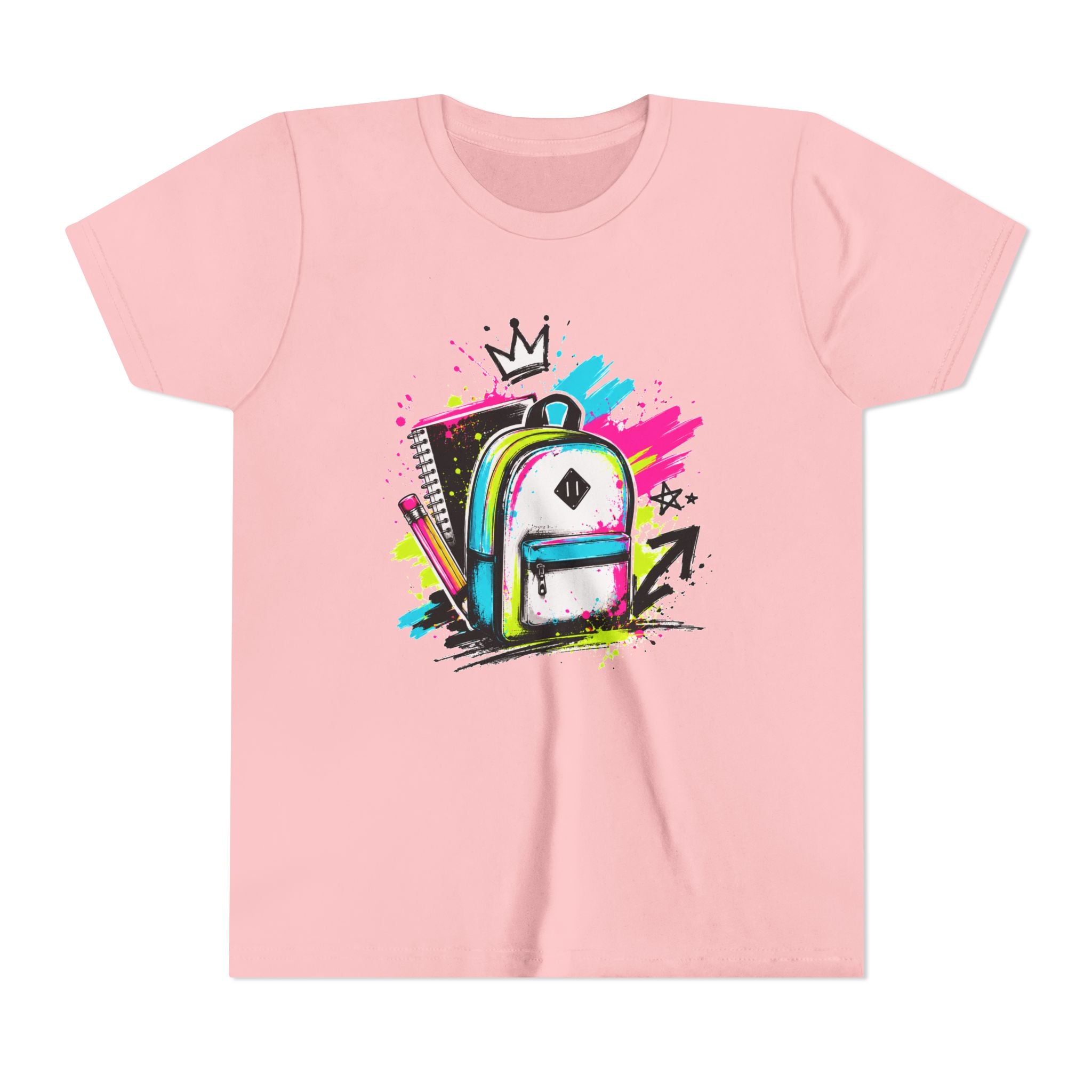 Back to School Kids T-Shirt | Graffiti Backpack Graphic Tee | First Day of School Shirt | Boys Girls Youth Tee