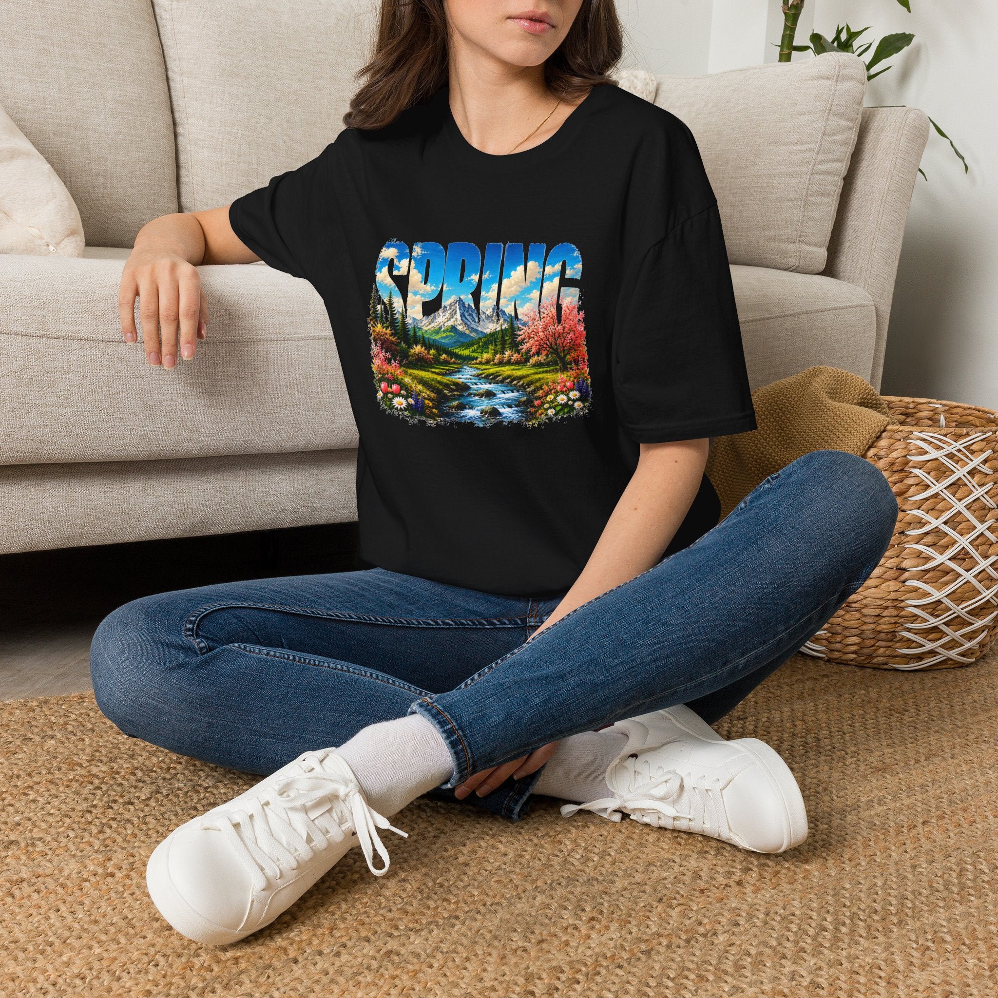 Spring Mountain T Shirt Scenic Landscape Tee