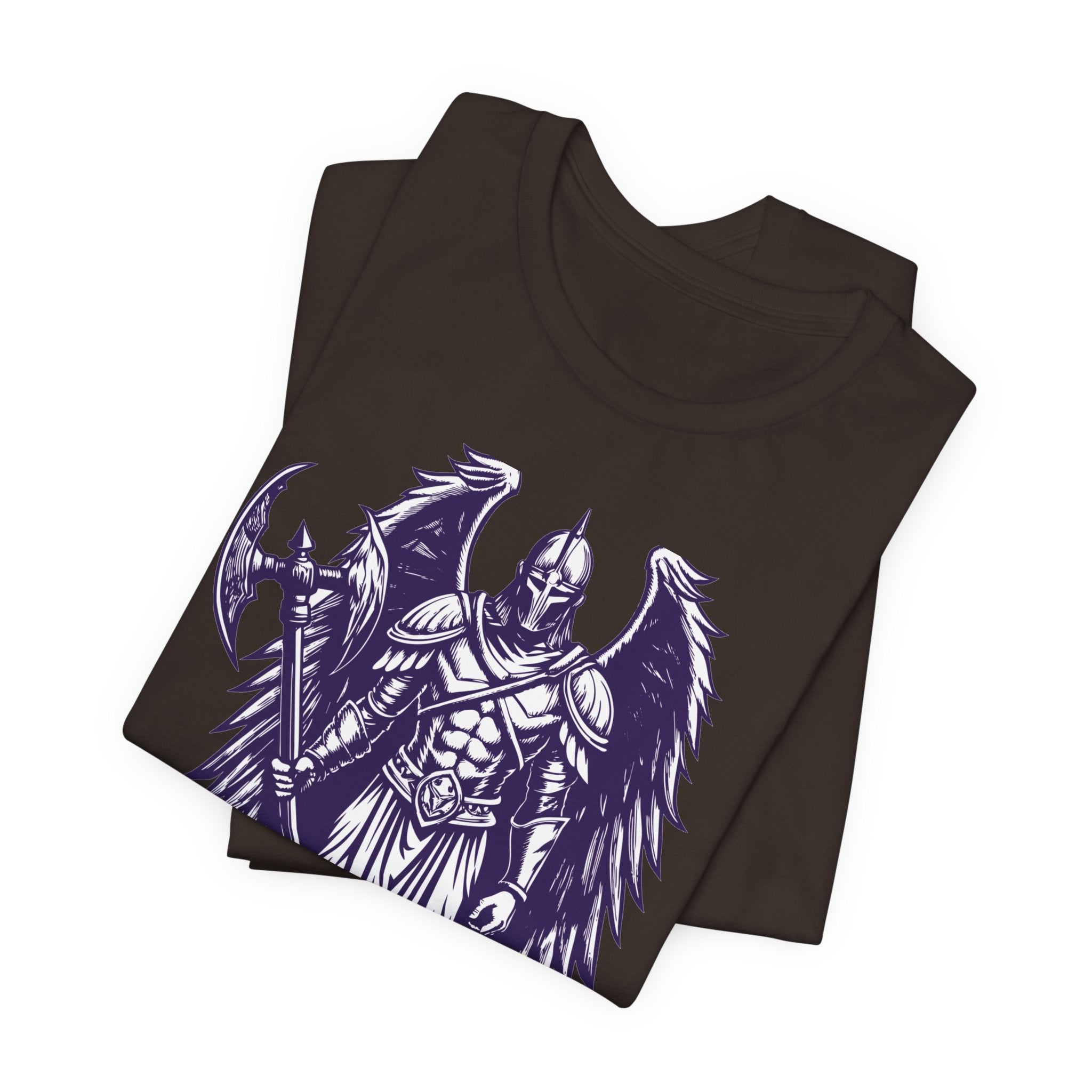 Fallen Angel Warrior T-Shirt | Gothic Fantasy Winged Knight Tee