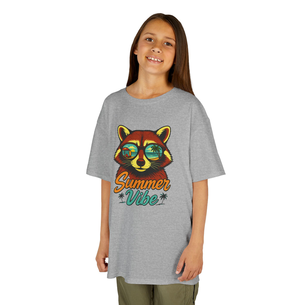 Kids Tee - 'Summer Vibe' Sunglasses Raccoon Graphic