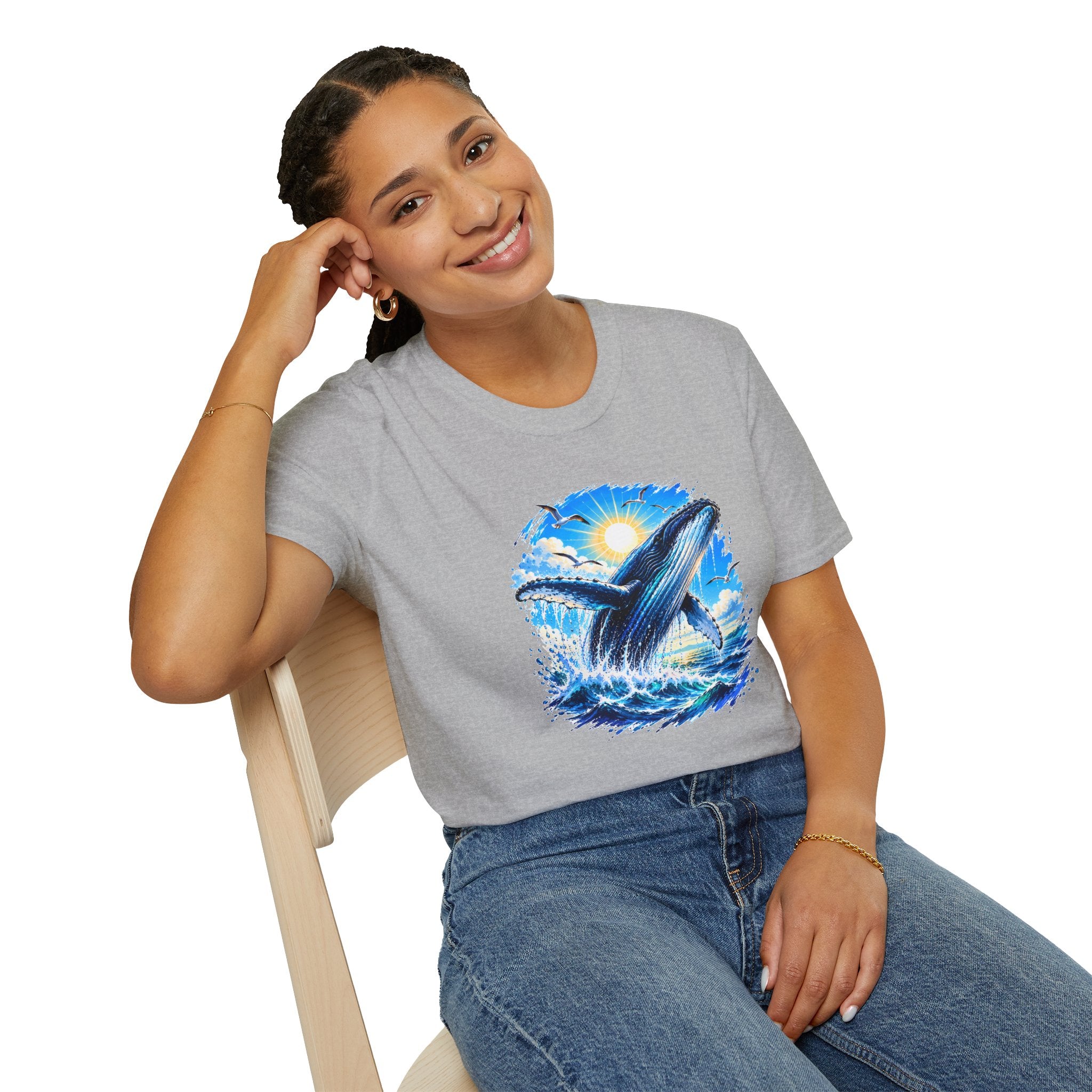 Whale Shirt, Ocean T-Shirt, Humpback Whale Shirt, Sea Life Tee, Beach Lover Gift, Ocean Lover Shirt