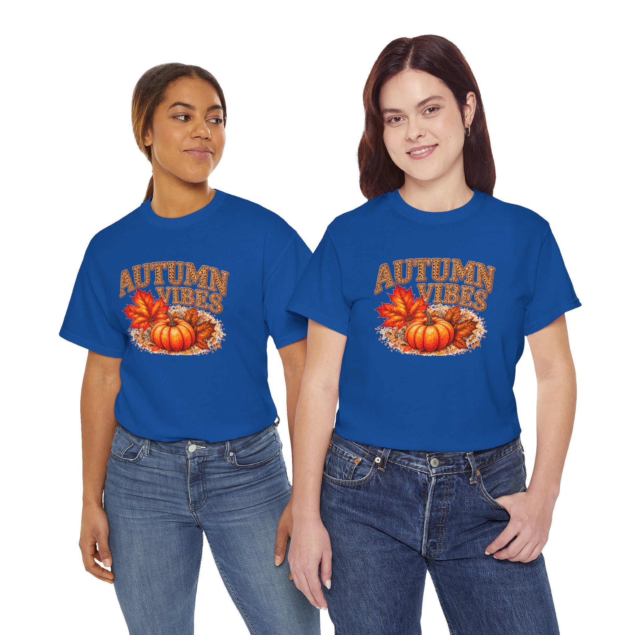 Autumn Vibes Pumpkin T-Shirt, Fall Leaves Graphic Tee, Cozy Fall Shirt, Thanksgiving Season Top