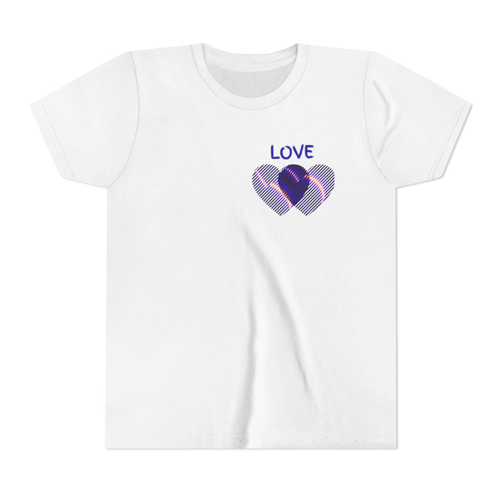 Youth Tee — Purple Heart 'LOVE' Graphic Kids T-Shirt