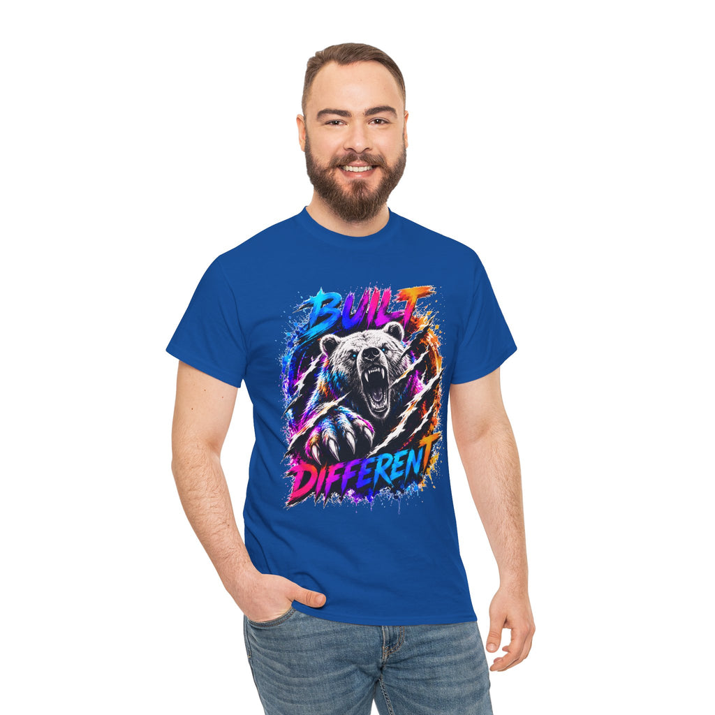 Built Different Bear T-Shirt — Bold Retro Grunge Graphic Tee