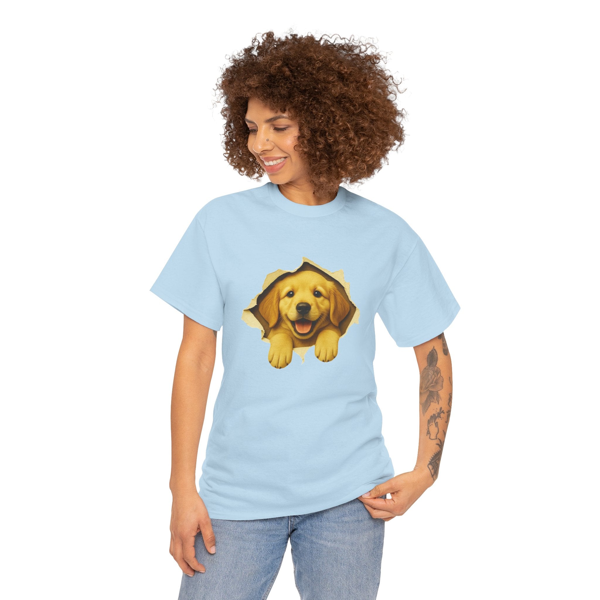 Golden Retriever Peekaboo Shirt, Cute Dog Lover T-Shirt, Funny Puppy Tee, Golden Retriever Gift, Pet Lover Graphic Shirt