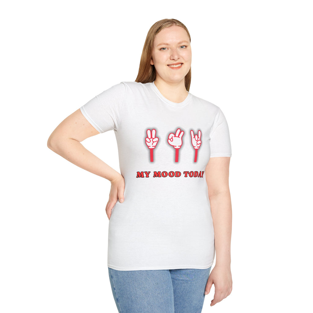 My Mood Today T-Shirt, Funny Graphic Tee, Cool Hand Signs Shirt, Unisex Casual Tee, Trendy Streetwear Gift