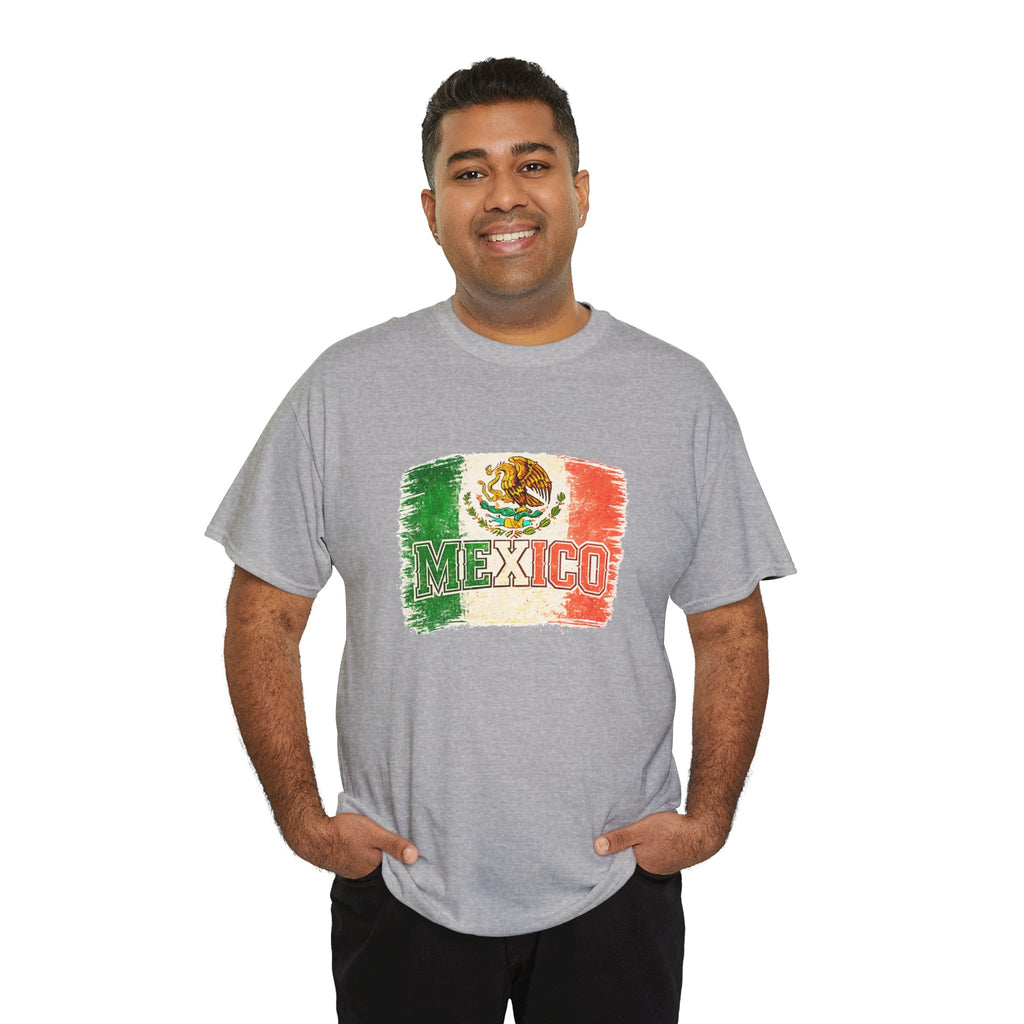 Mexico Flag Vintage T-Shirt — Distressed Mexican Emblem Tee