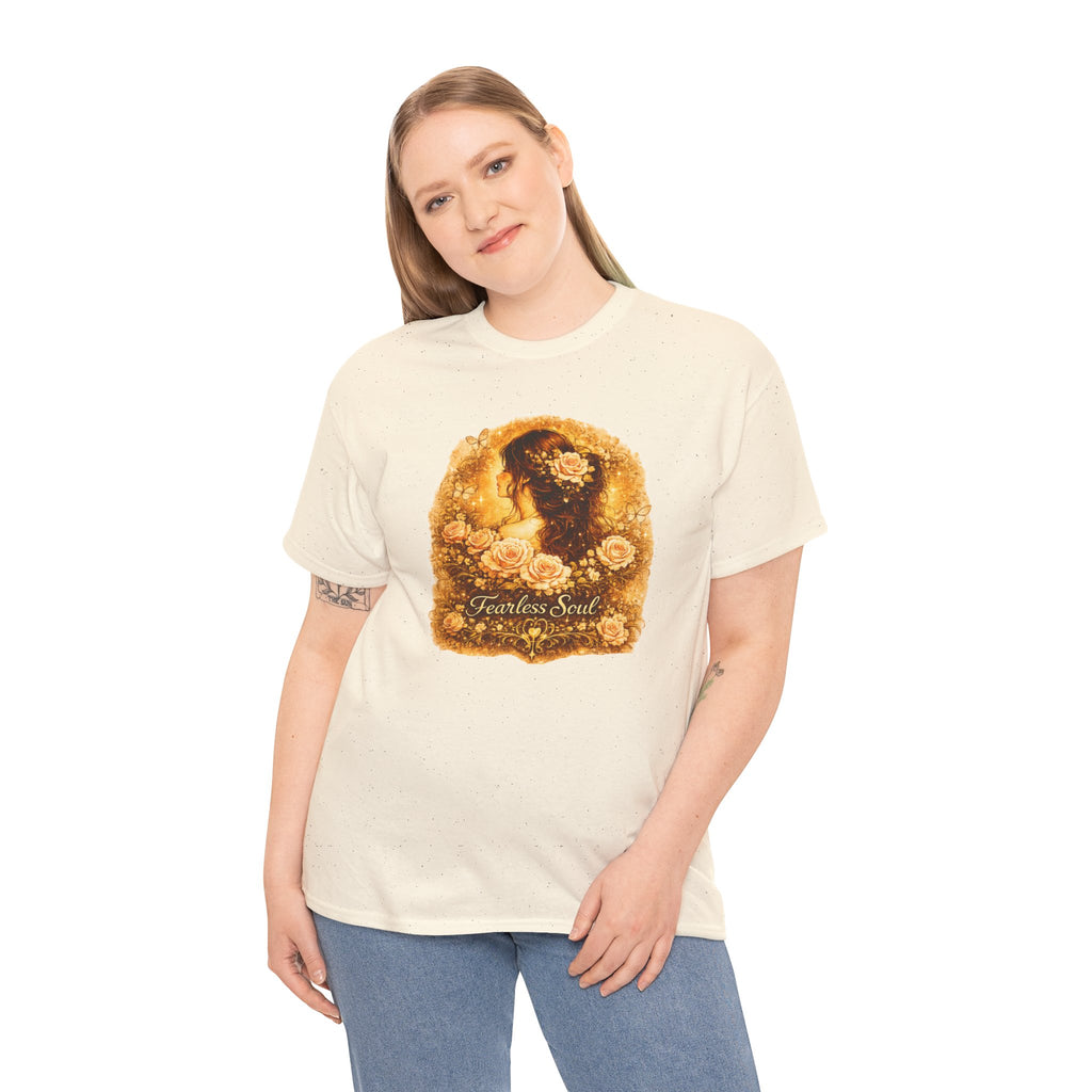 Fearless Soul Shirt, Vintage Floral Woman Tee, Feminine Aesthetic T-Shirt, Boho Graphic Tee, Cottagecore Shirt, Romantic Floral Shirt
