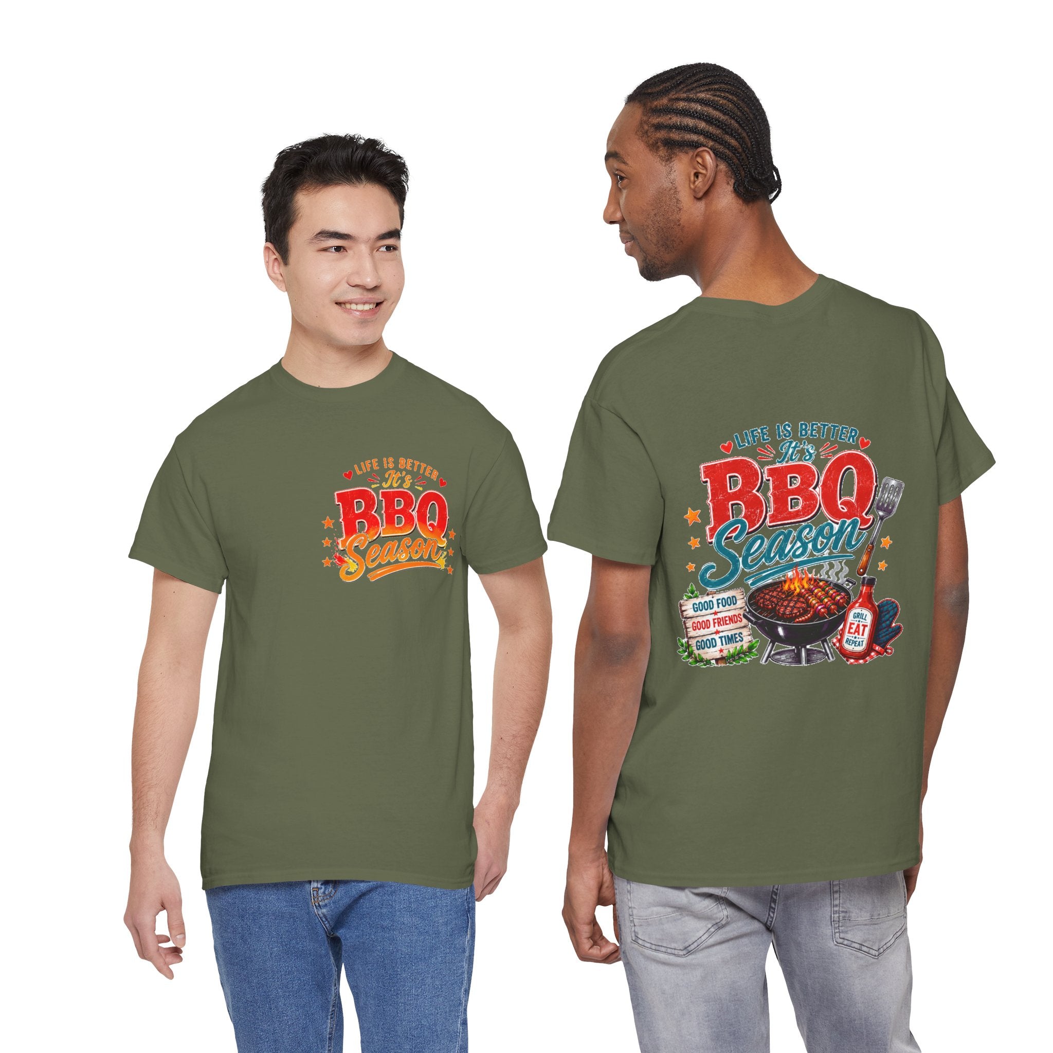 BBQ Season T-Shirt | Life Is Better It's BBQ Season Tee | Funny Grill Shirt | Summer Cookout Tee | Barbecue Lover Gift | Backyard BBQ Shirt