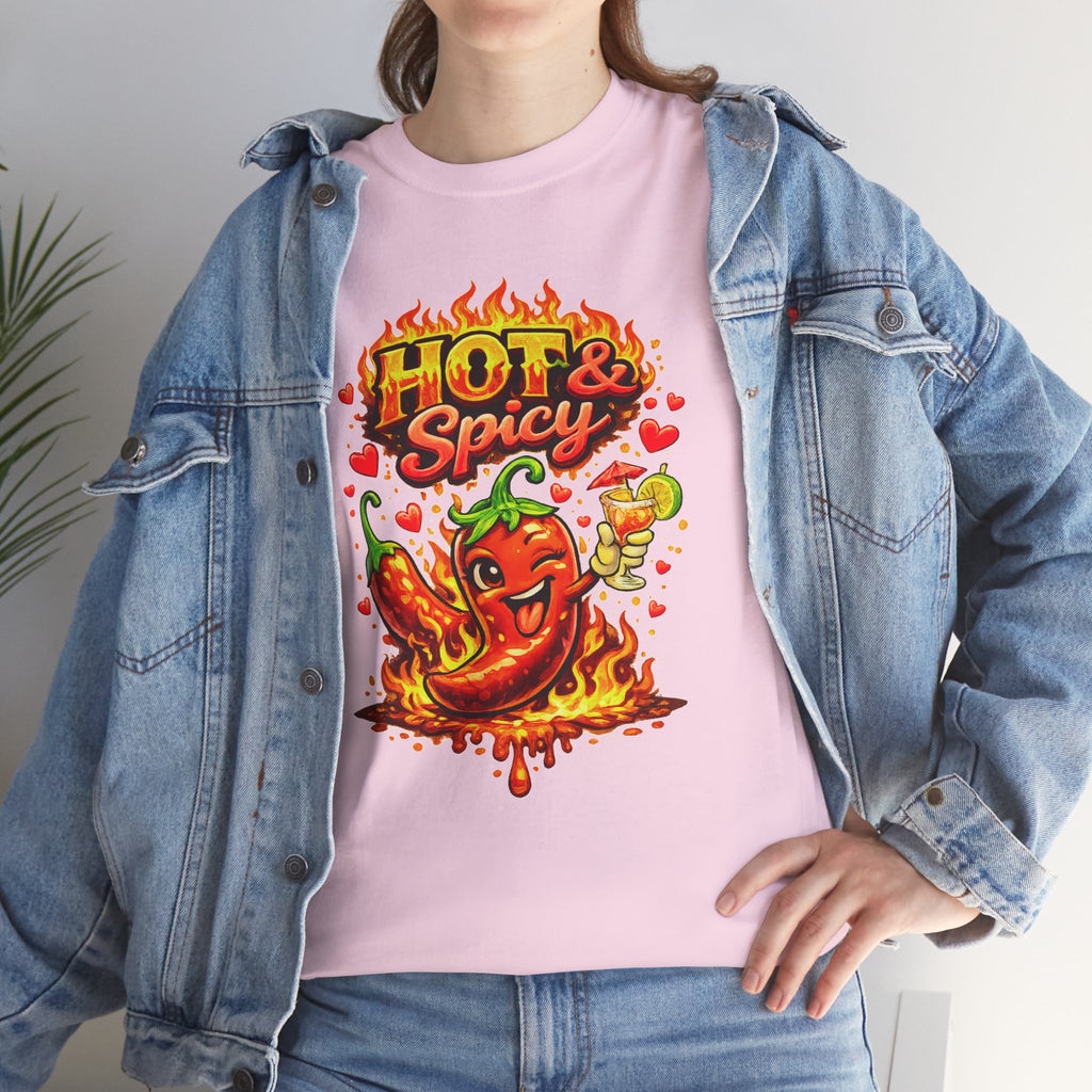 Hot & Spicy Pepper Shirt, Funny Chili Graphic Tee, Cute Food Lover T-Shirt, Spicy Gift
