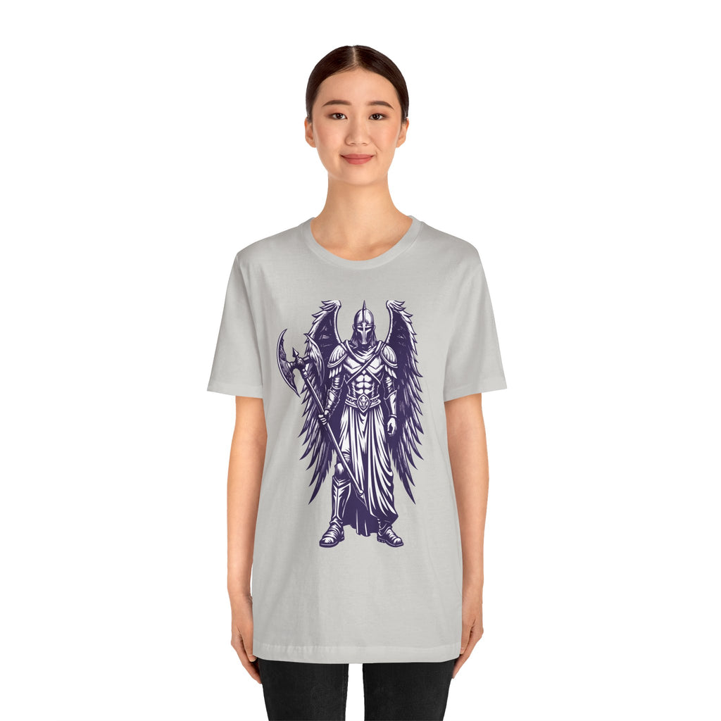 Fallen Angel Warrior T-Shirt | Gothic Fantasy Winged Knight Tee