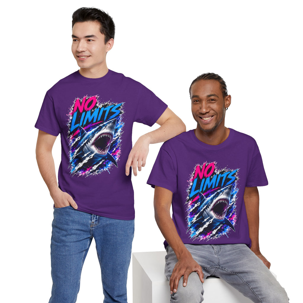 No Limits Shark T-Shirt | Great White Shark Graphic Tee | Unisex Streetwear Shirt | Ocean Lover Gift | Bold Shark Art Tee