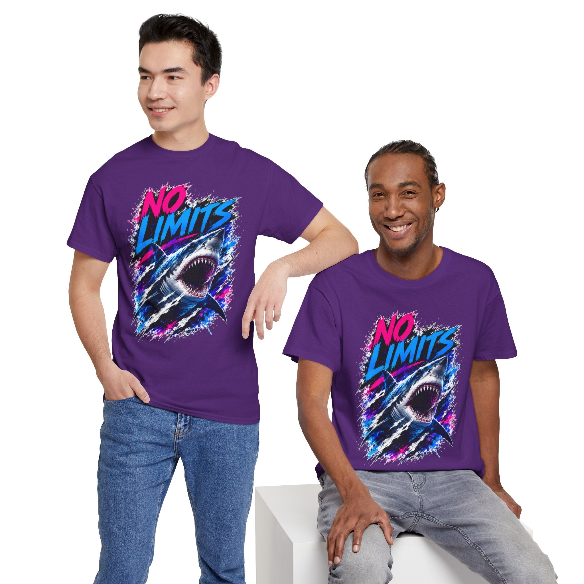 No Limits Shark T-Shirt | Great White Shark Graphic Tee | Unisex Streetwear Shirt | Ocean Lover Gift | Bold Shark Art Tee