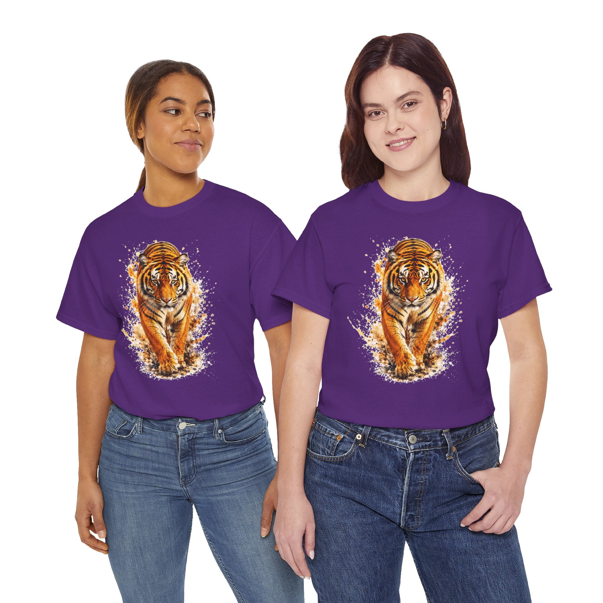 Majestic Tiger T-Shirt, Watercolor Tiger Graphic Tee, Unisex Wildlife Shirt, Tiger Lover Gift, Animal Art Tee