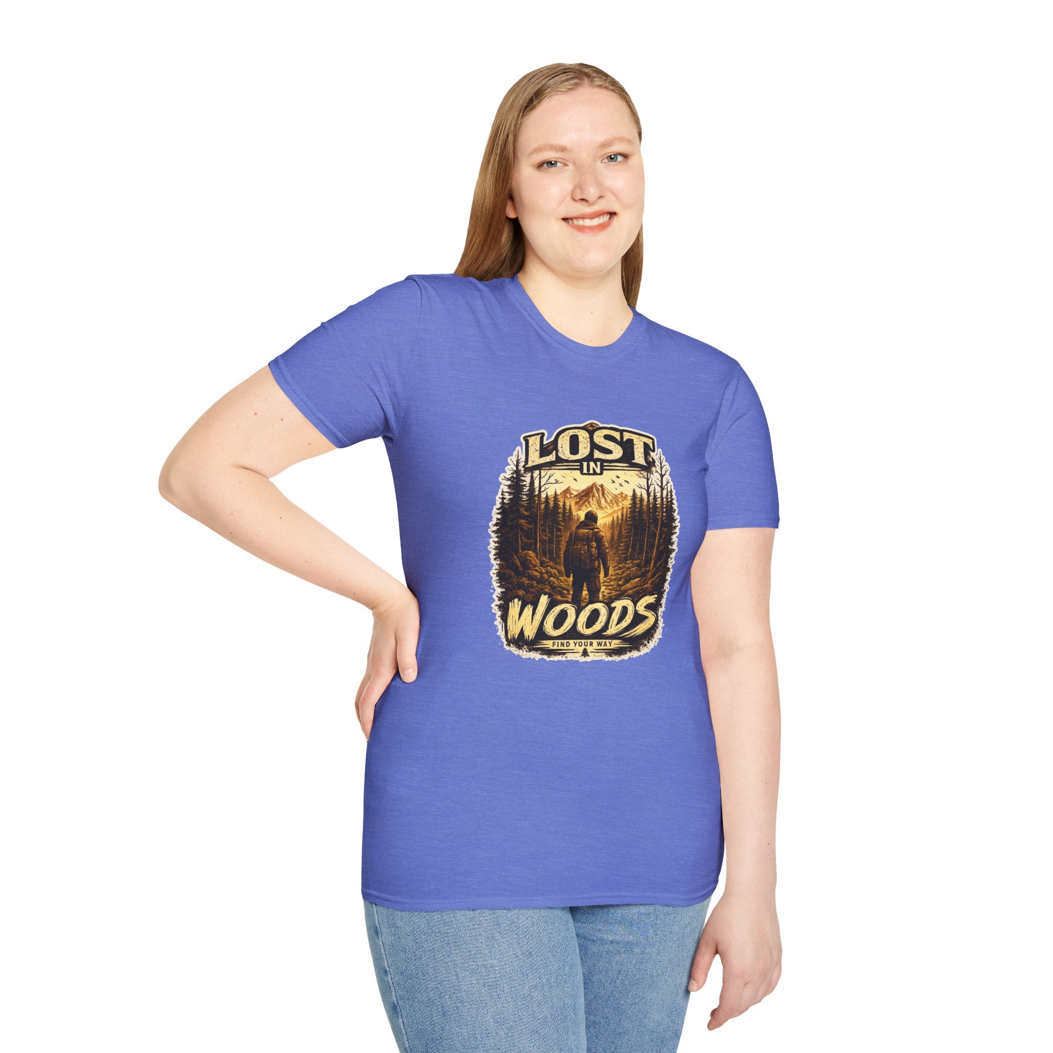 Lost in Woods Shirt | Vintage Forest Graphic Tee | Hiking Nature T-Shirt