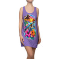Tropical Sea Turtle Racerback Dress – Sunset Hibiscus Beach Print