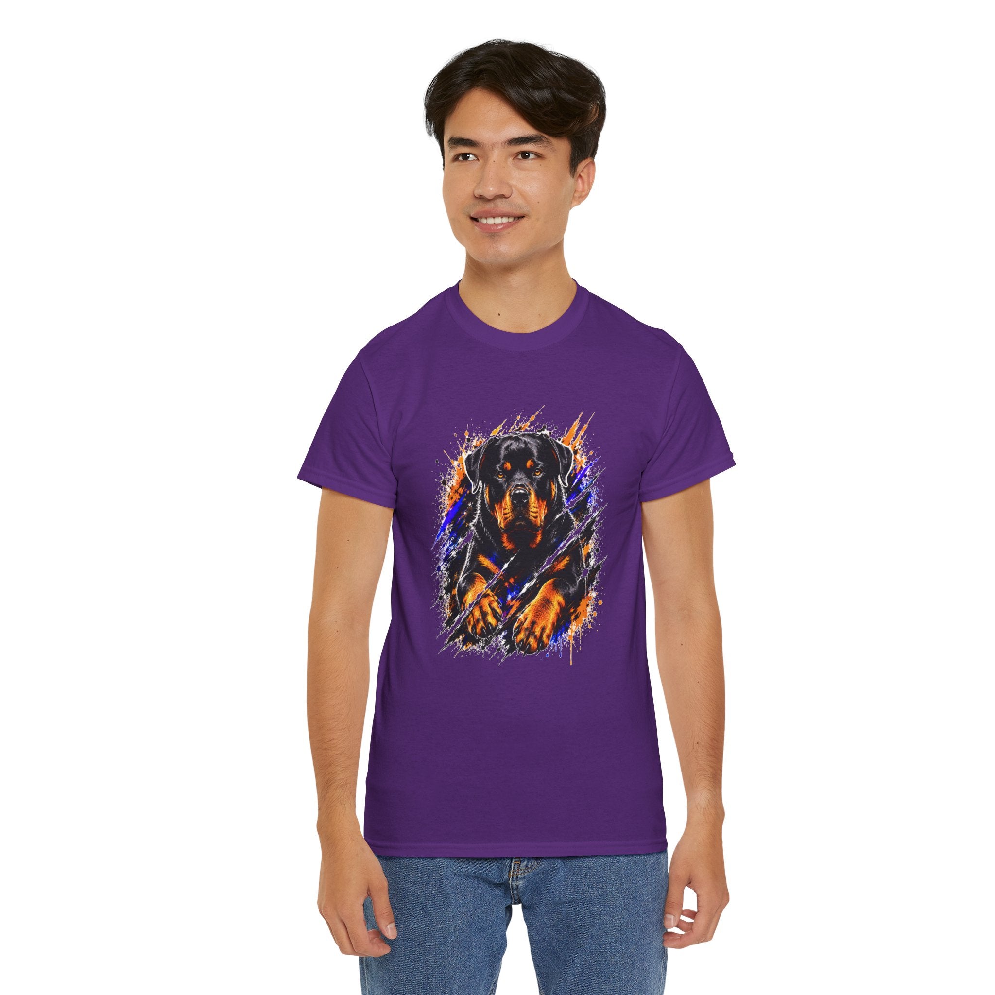Rottweiler Graphic T-Shirt | Fierce Dog Lover Tee | Bold Rottie Shirt | Gift for Rottweiler Owners