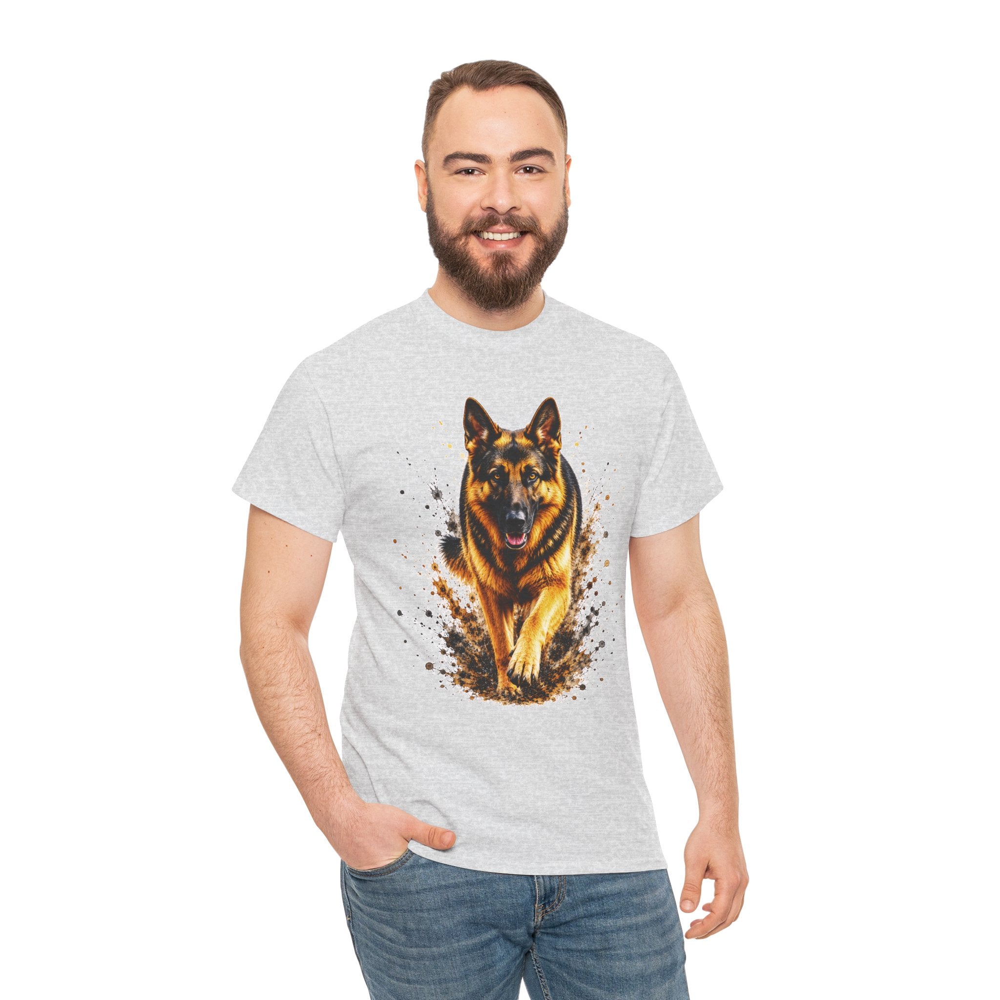 German Shepherd Running T-Shirt, German Shepherd Graphic Tee, Dog Lover Shirt, Unisex German Shepherd Tee, Gift for Dog Owner, K9 Animal Shirt