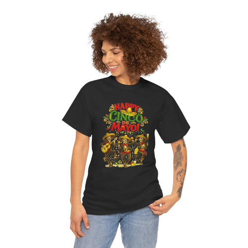 Cinco De Mayo Shirt, Happy Cinco De Mayo Tee, Dancing Skeleton Fiesta Shirt, Funny Mexican Party T-Shirt