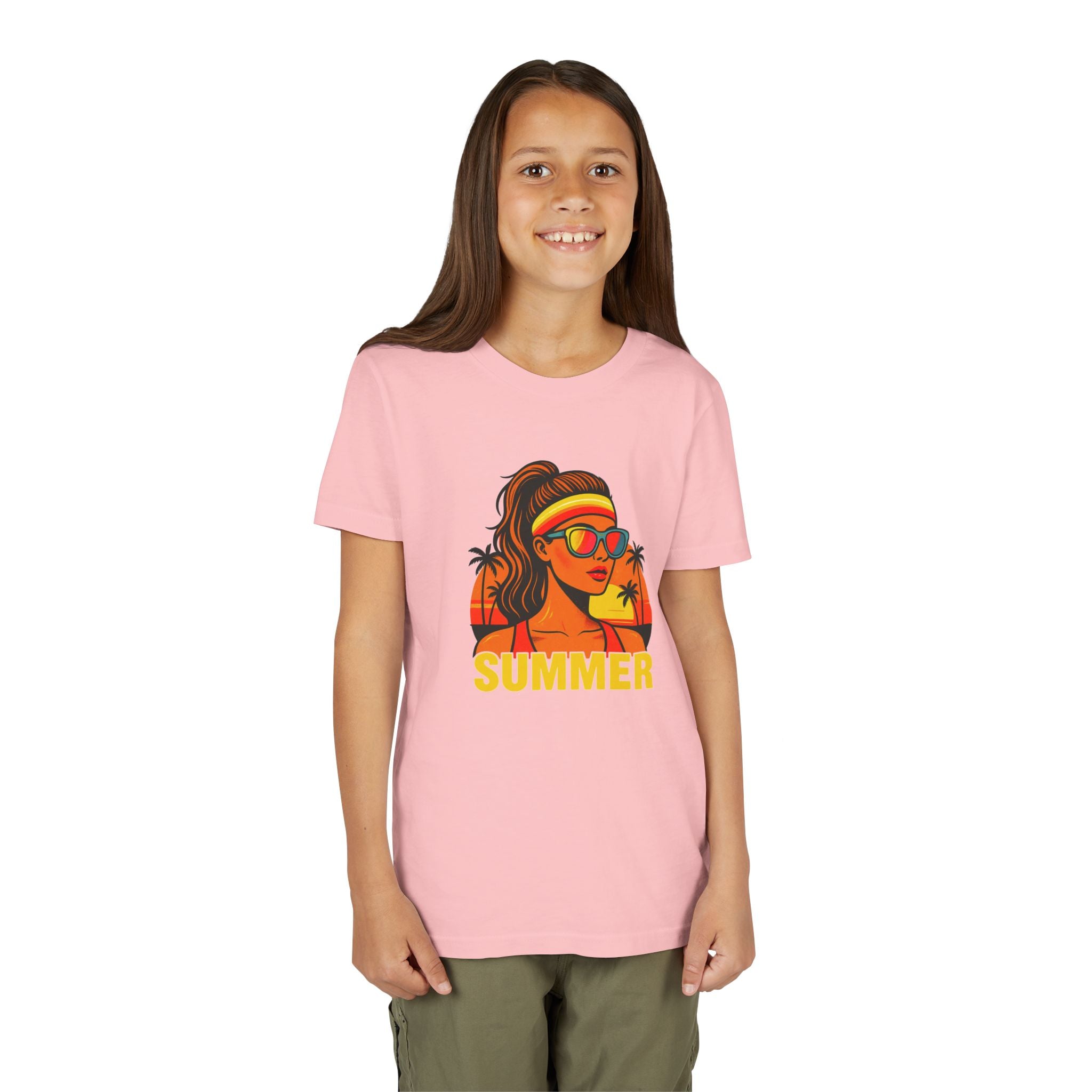 Girls Summer Graphic Tee | Retro Sunshine Youth Shirt | Cute Vacation T-Shirt