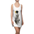 Boho Minimalist Woman Dress | Artistic Print Summer Tank Dress
