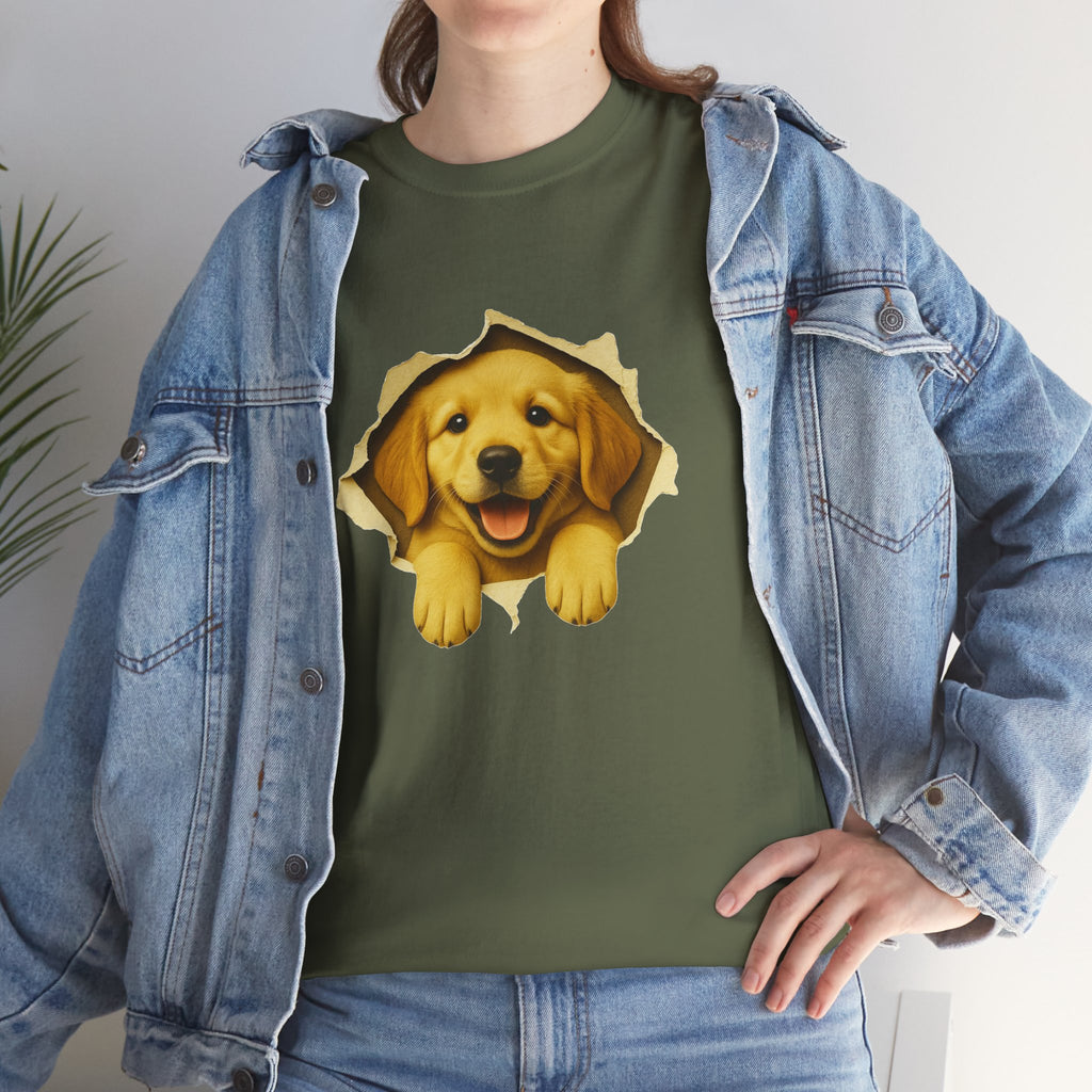 Golden Retriever Peekaboo Shirt, Cute Dog Lover T-Shirt, Funny Puppy Tee, Golden Retriever Gift, Pet Lover Graphic Shirt