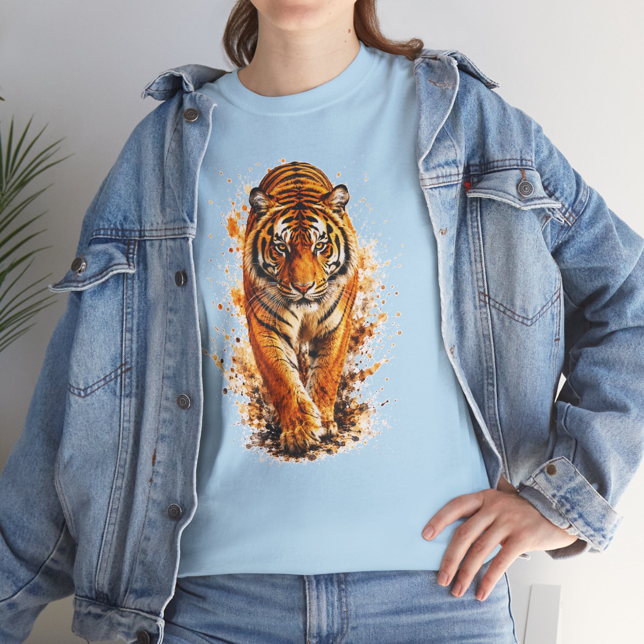 Majestic Tiger T-Shirt, Watercolor Tiger Graphic Tee, Unisex Wildlife Shirt, Tiger Lover Gift, Animal Art Tee
