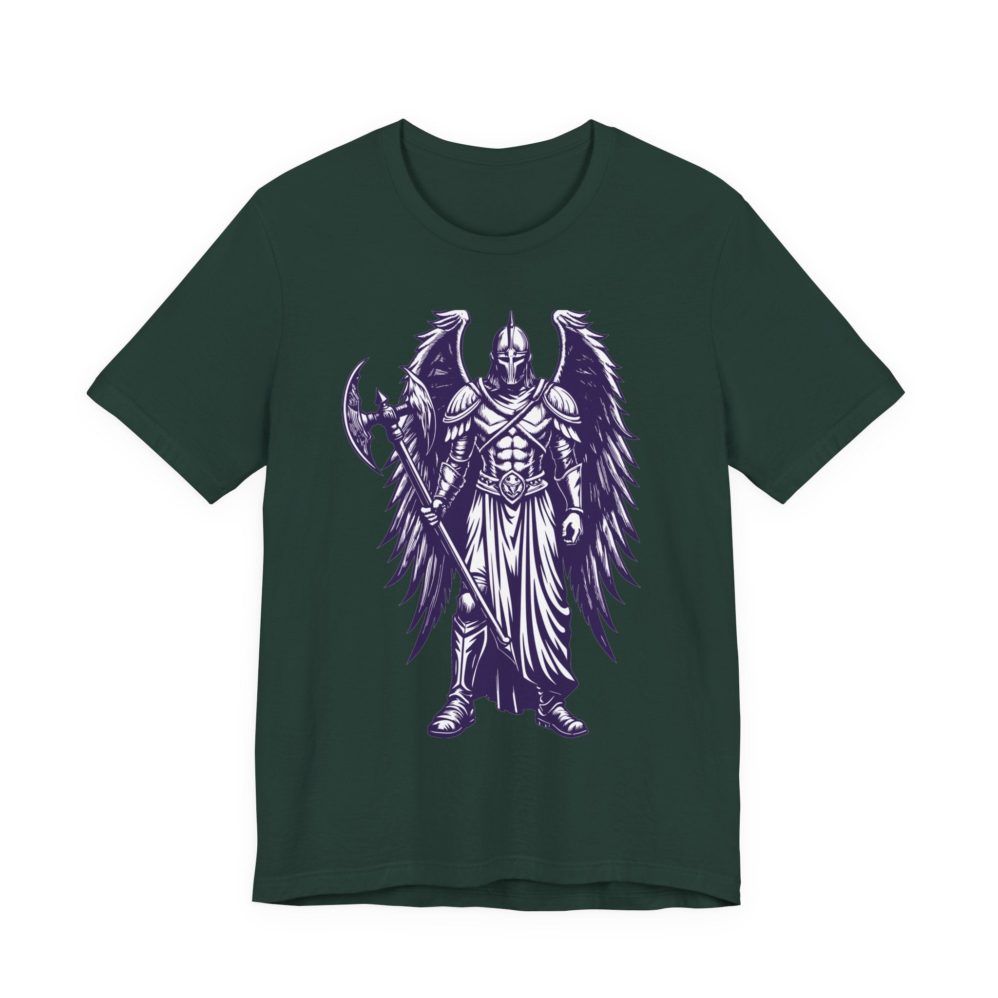 Fallen Angel Warrior T-Shirt | Gothic Fantasy Winged Knight Tee