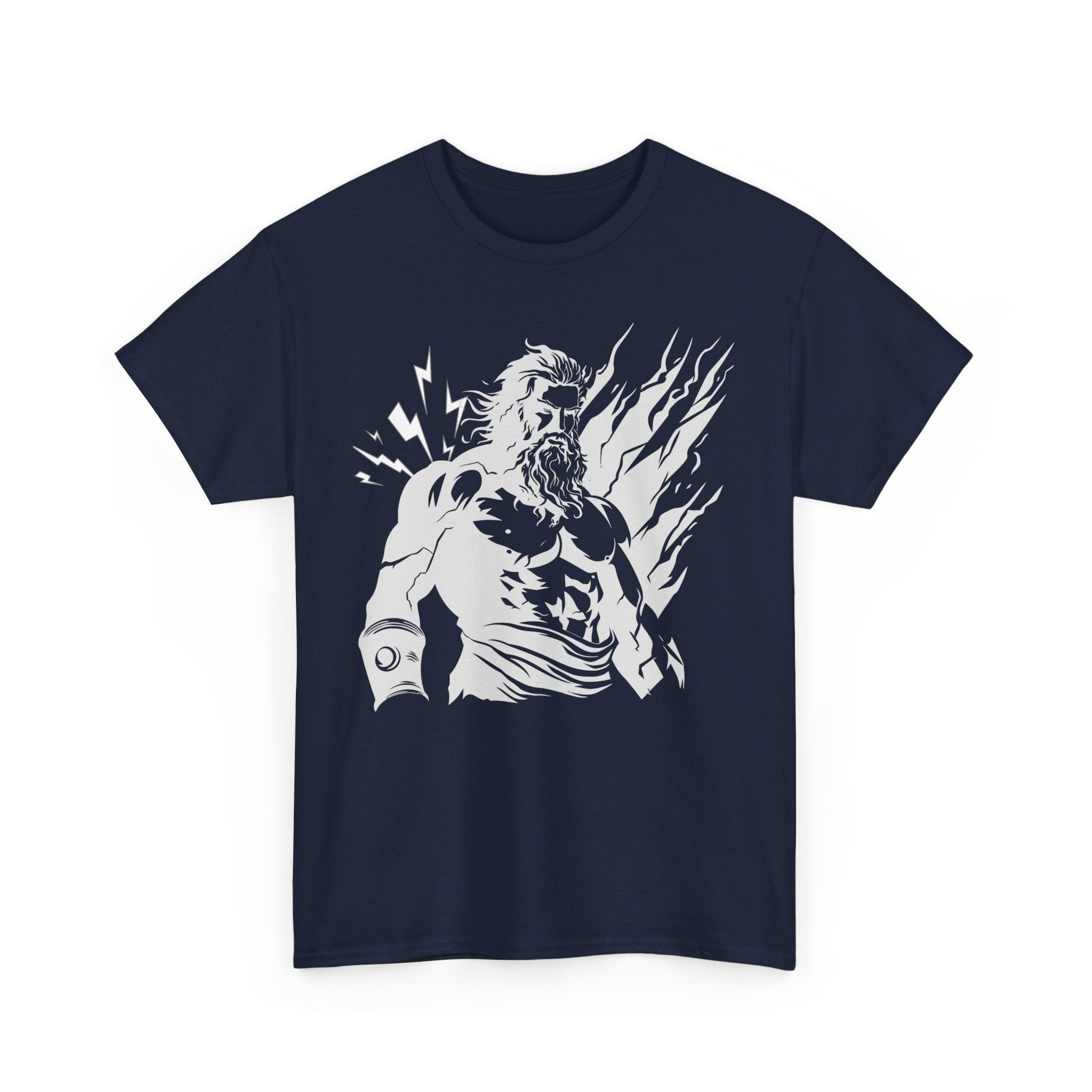 Mythic Thunder God Tee — Vintage Lightning Warrior Graphic T-Shirt