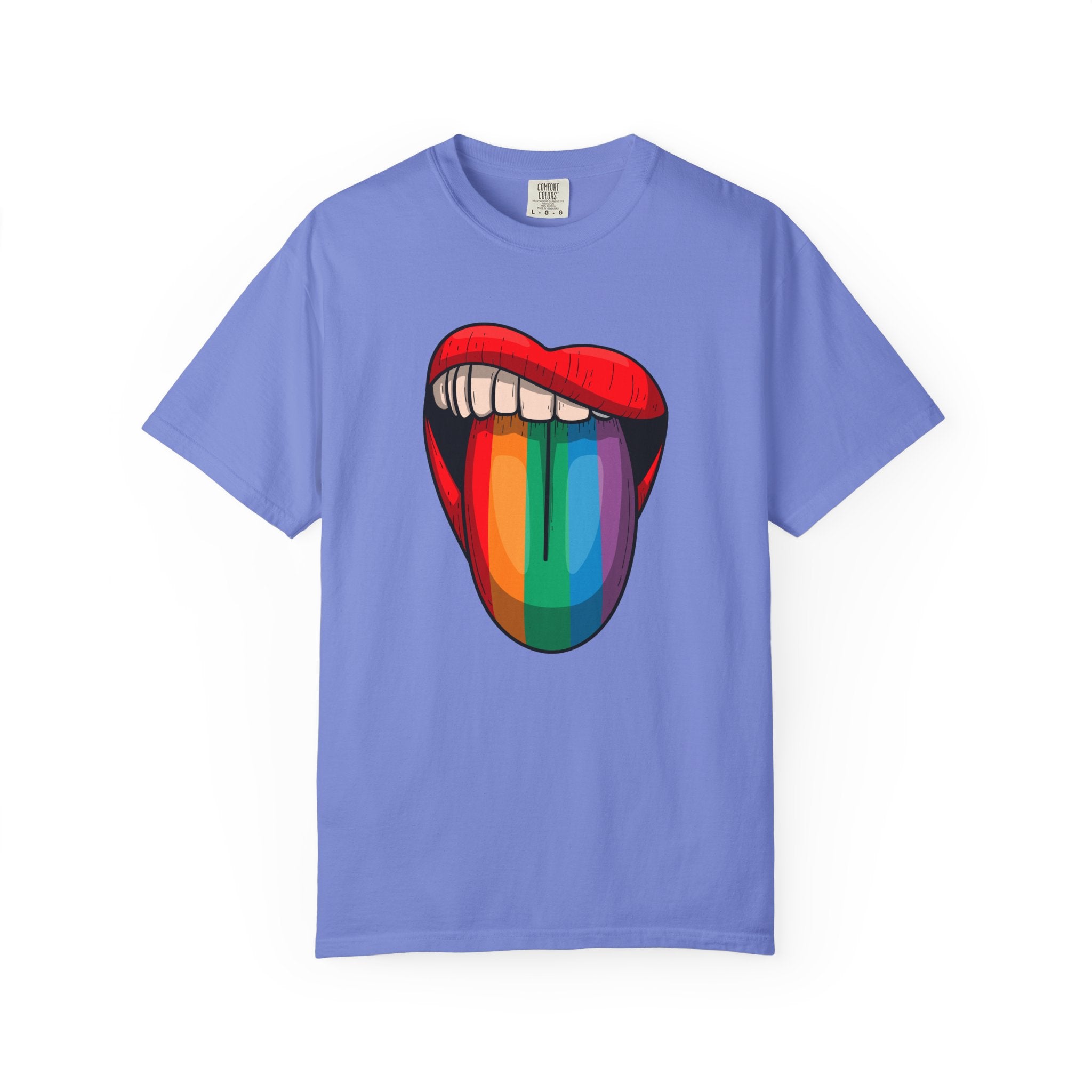 Rainbow Tongue T-Shirt — Pride Lip Graphic Tee