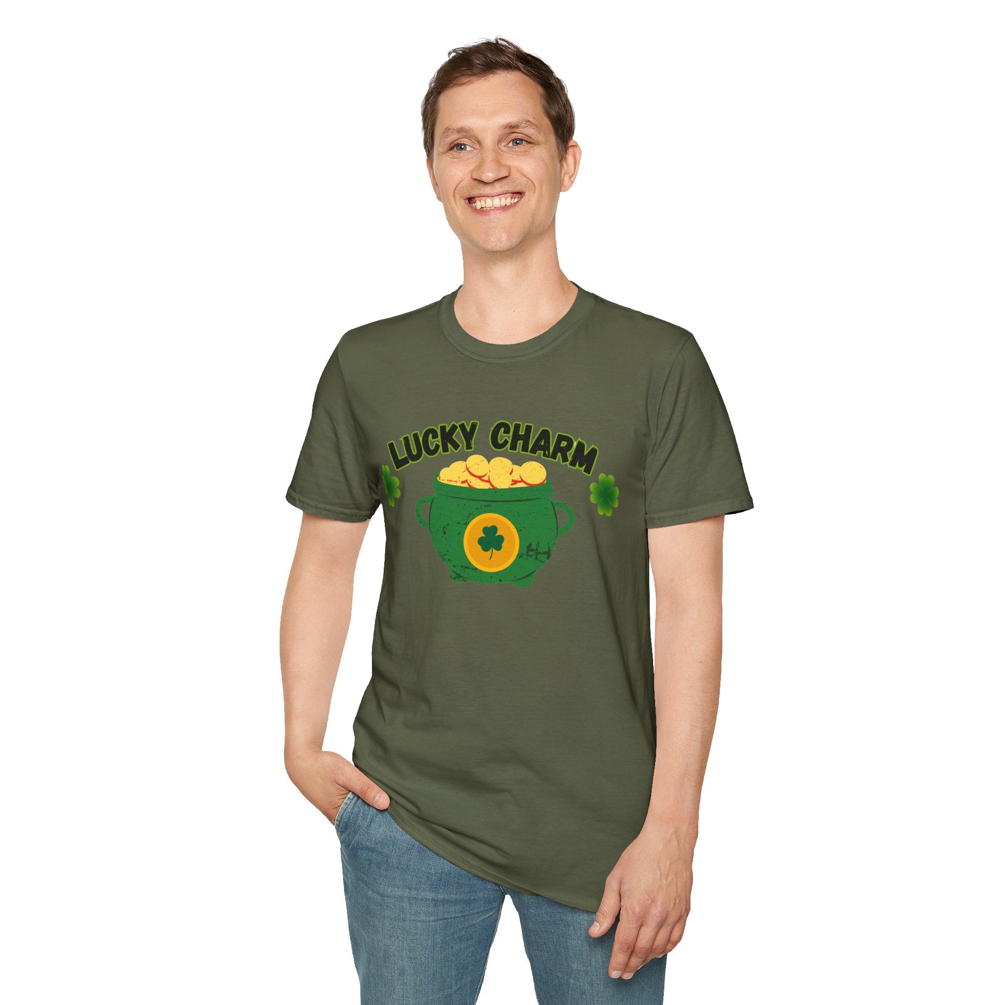 Lucky Charm T-Shirt — Pot of Gold & Shamrock St. Patrick's Day Tee