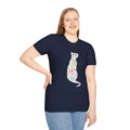 Cat Lover Shirt, Colorful Cat Graphic T-Shirt, Cute Cat Silhouette Tee
