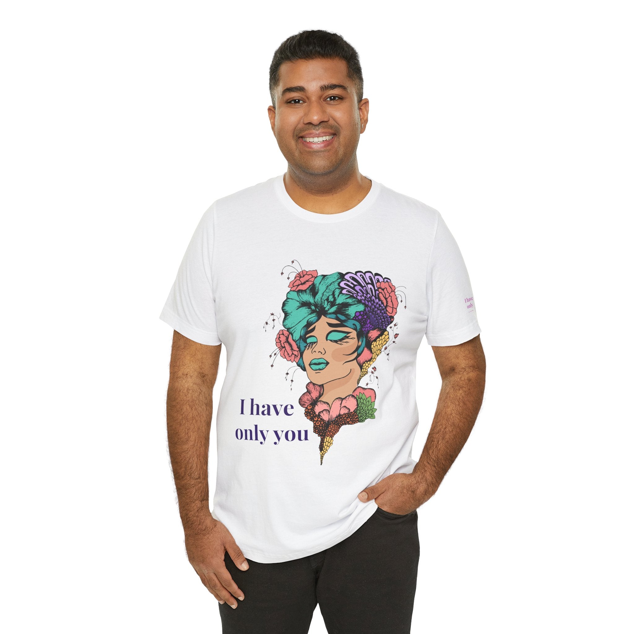 I Have Only You Floral Portrait Tee — Retro Femme Graphic T-Shirt