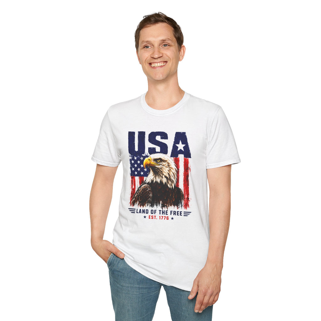USA Eagle T-Shirt — Patriotic American Flag Graphic Tee (Land of the Free)
