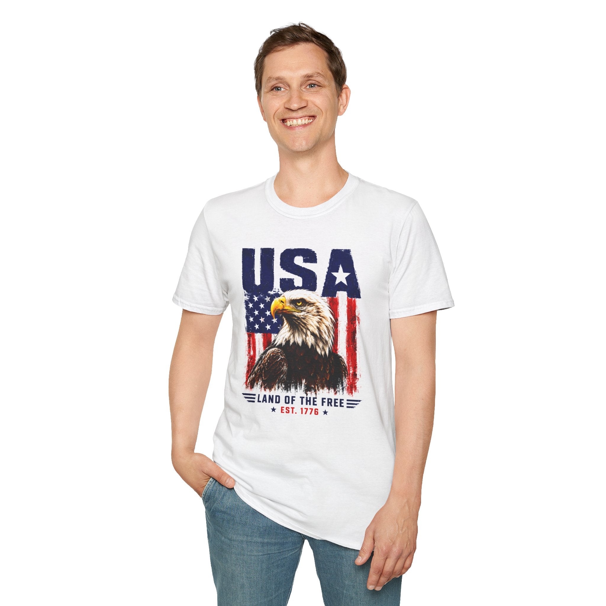 USA Eagle T-Shirt — Patriotic American Flag Graphic Tee (Land of the Free)