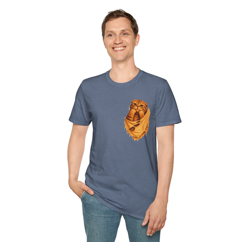 Cat in a Pocket T-Shirt — Cute Pocket Kitten Graphic Tee
