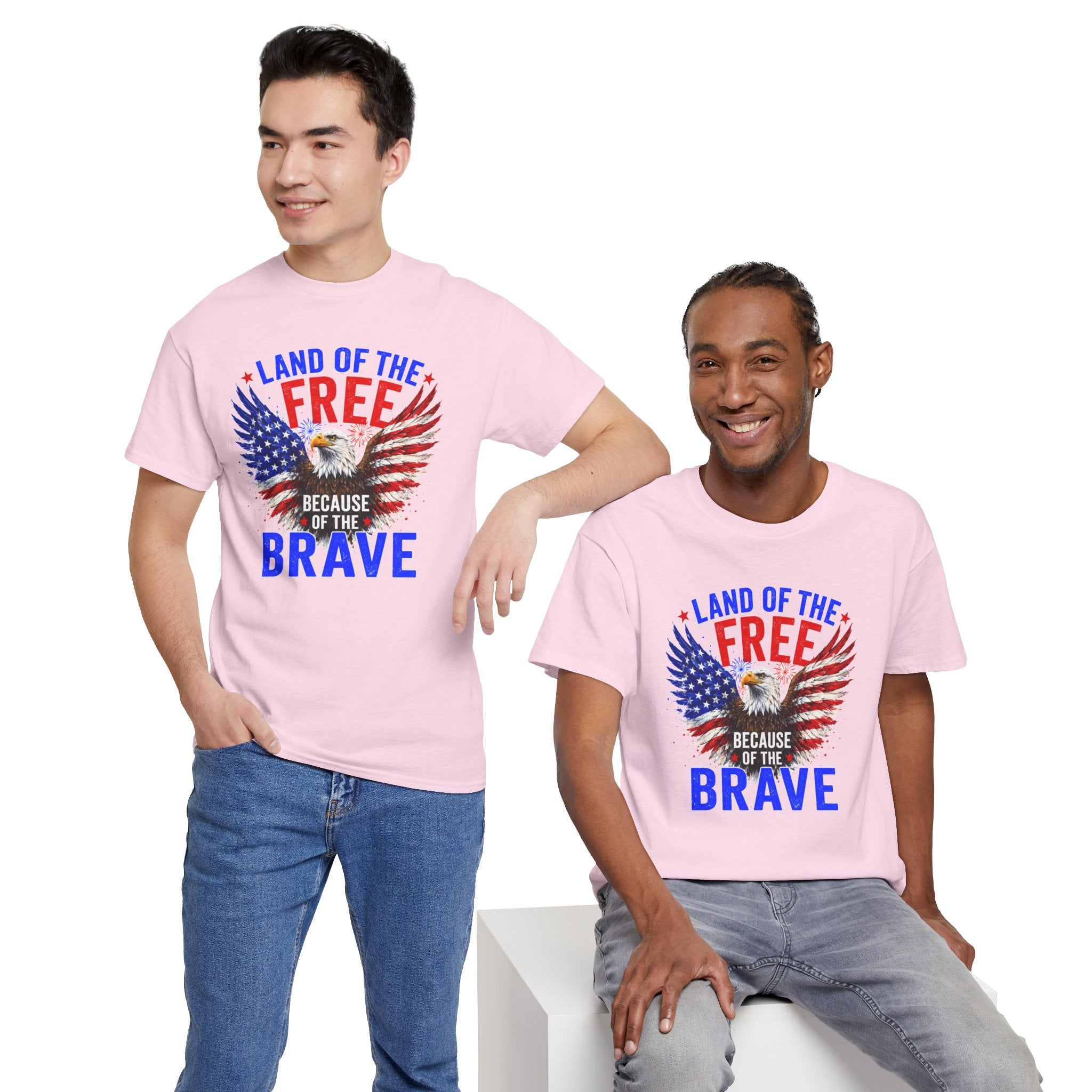 Land of the Free Because of the Brave Shirt, Patriotic Eagle T-Shirt, American Flag Tee, 4th of July Shirt, Veteran Gift, USA Pride Tee