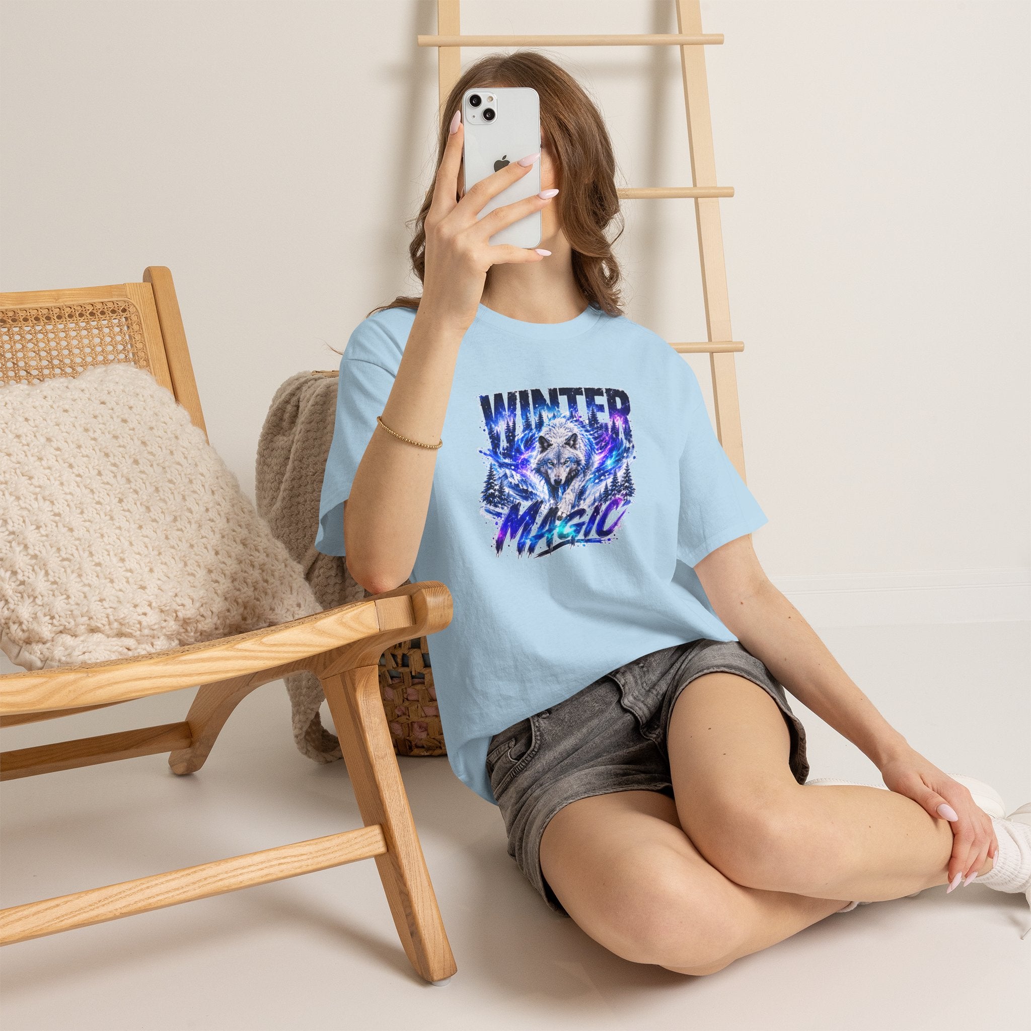 Wolf T Shirt, Winter Wolf Shirt, Wolf Lover Gift, Snowy Wolf Tee, Winter Magic Shirt, Wildlife Graphic Tee, Unisex Wolf Shirt