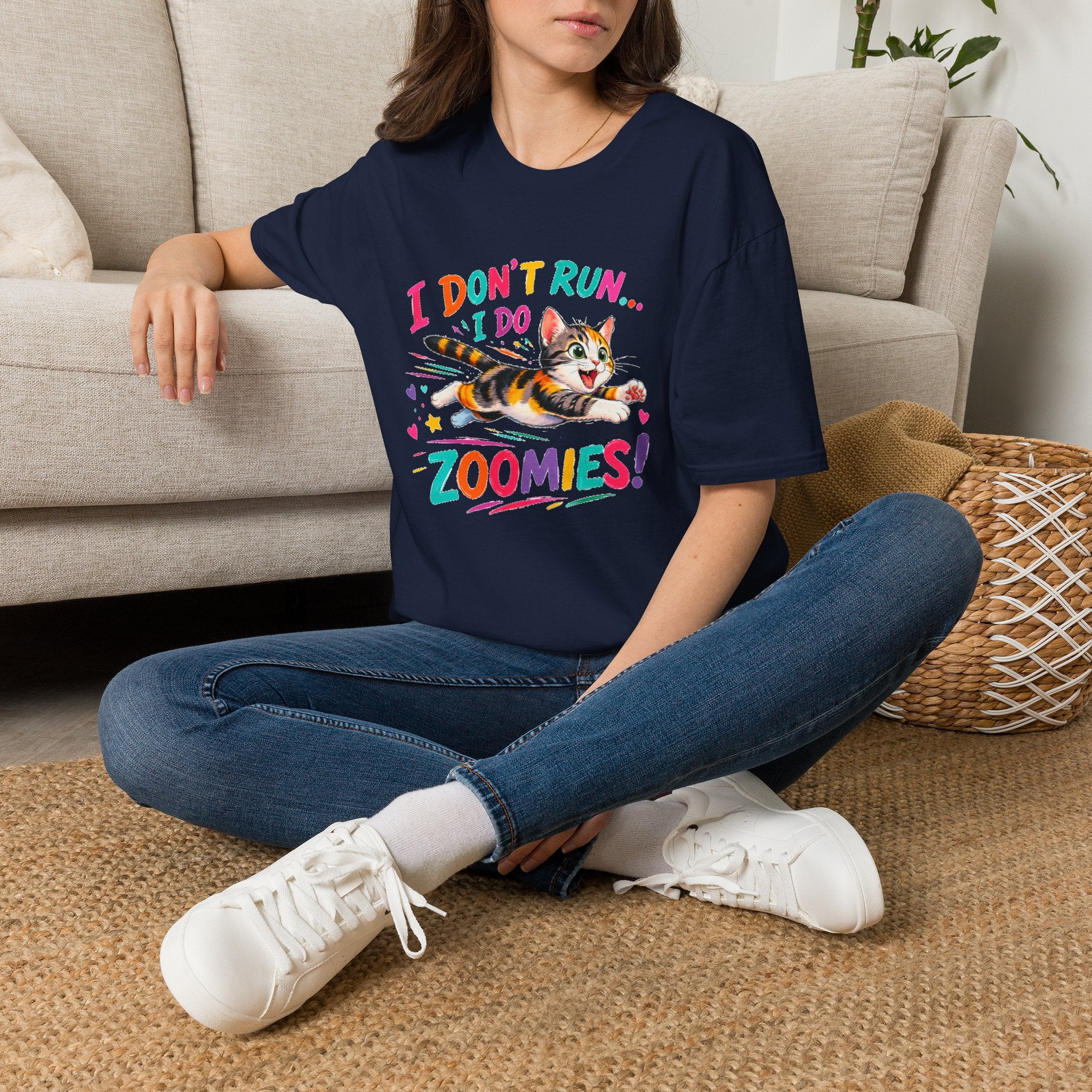 I Don’t Run… I Do—Cute Calico Cat T-Shirt