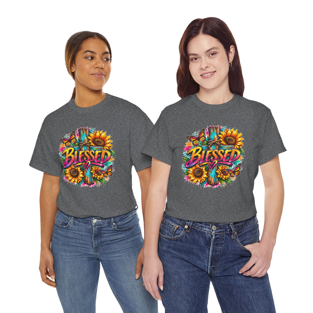 Blessed Christian T-Shirt, Faith Hope Love Tee, Jesus Cross Shirt, Religious Graphic Tee, Christian Gift, Unisex Shirt