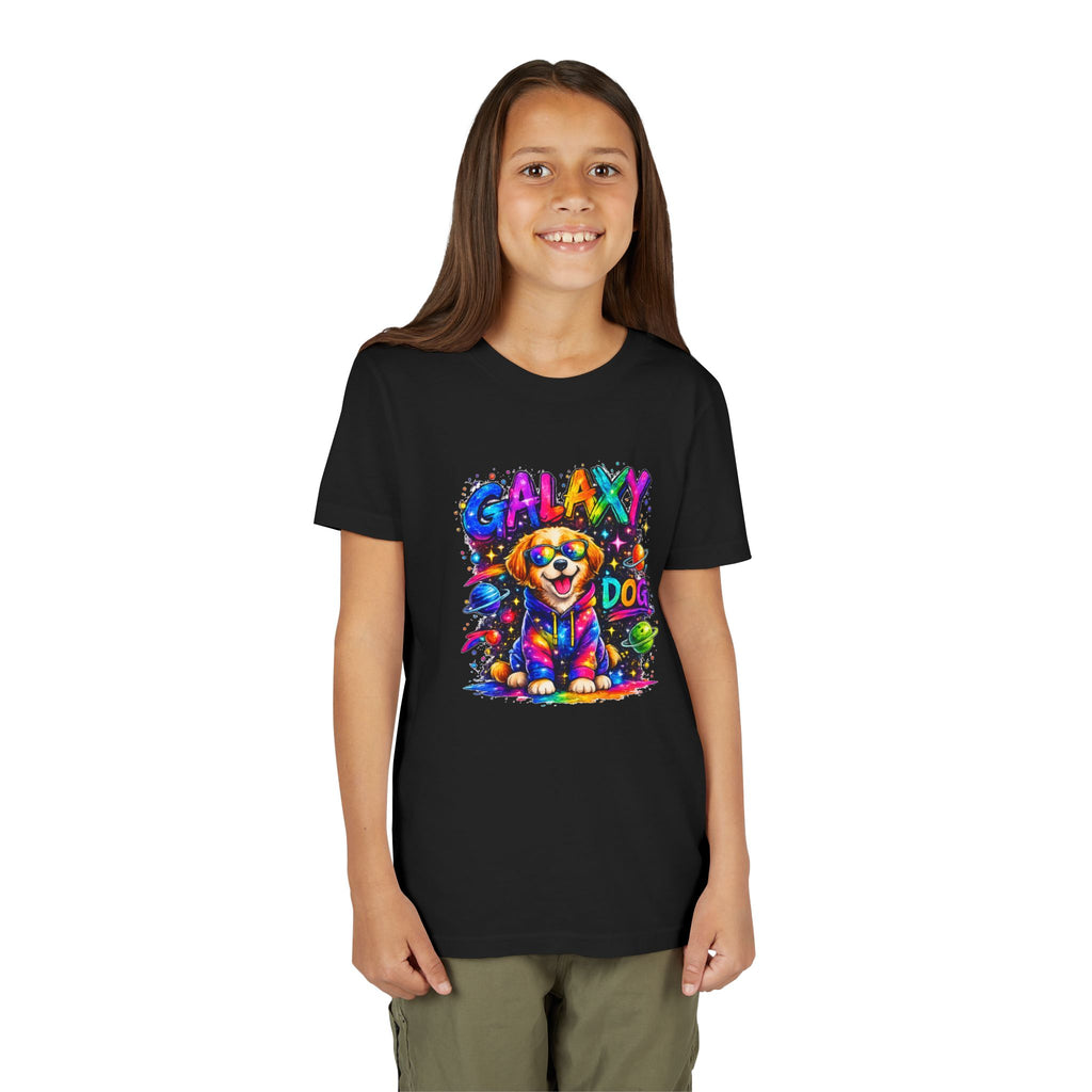 Galaxy Dog Youth Shirt, Space Puppy Kids T-Shirt, Colorful Dog Tee for Boys Girls, Rainbow Galaxy Dog Graphic Tee, Cute Gift for Dog Lovers