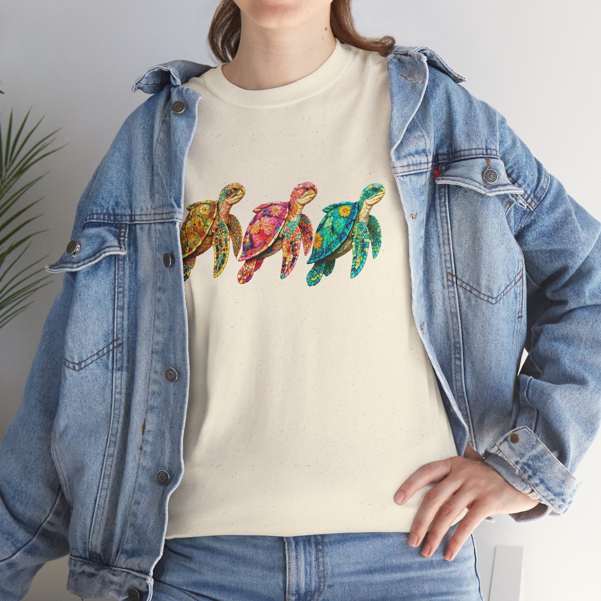 Sea Turtle T-Shirt, Colorful Sea Turtle Tee, Beach Lover Shirt, Ocean Lover Gift, Coastal Graphic Tee, Marine Life Shirt, Summer Vacation Tee