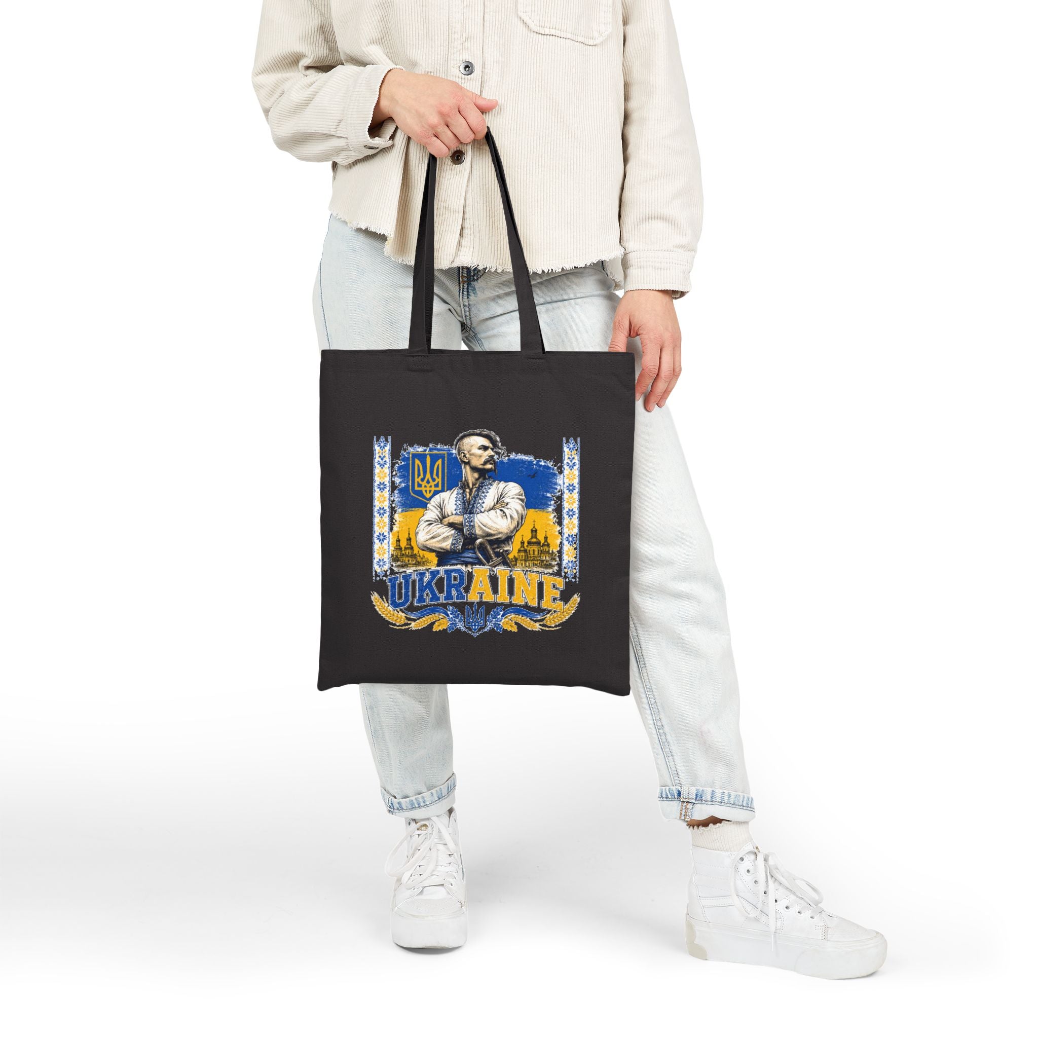 Ukraine Pride Canvas Tote Bag — Patriotic Ukrainian Design