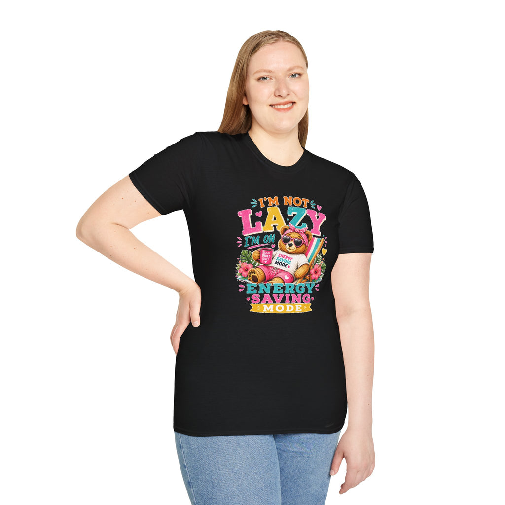 Funny Sloth Shirt, I'm Not Lazy I'm On Energy Saving Mode Tee, Cute Animal Graphic T-Shirt