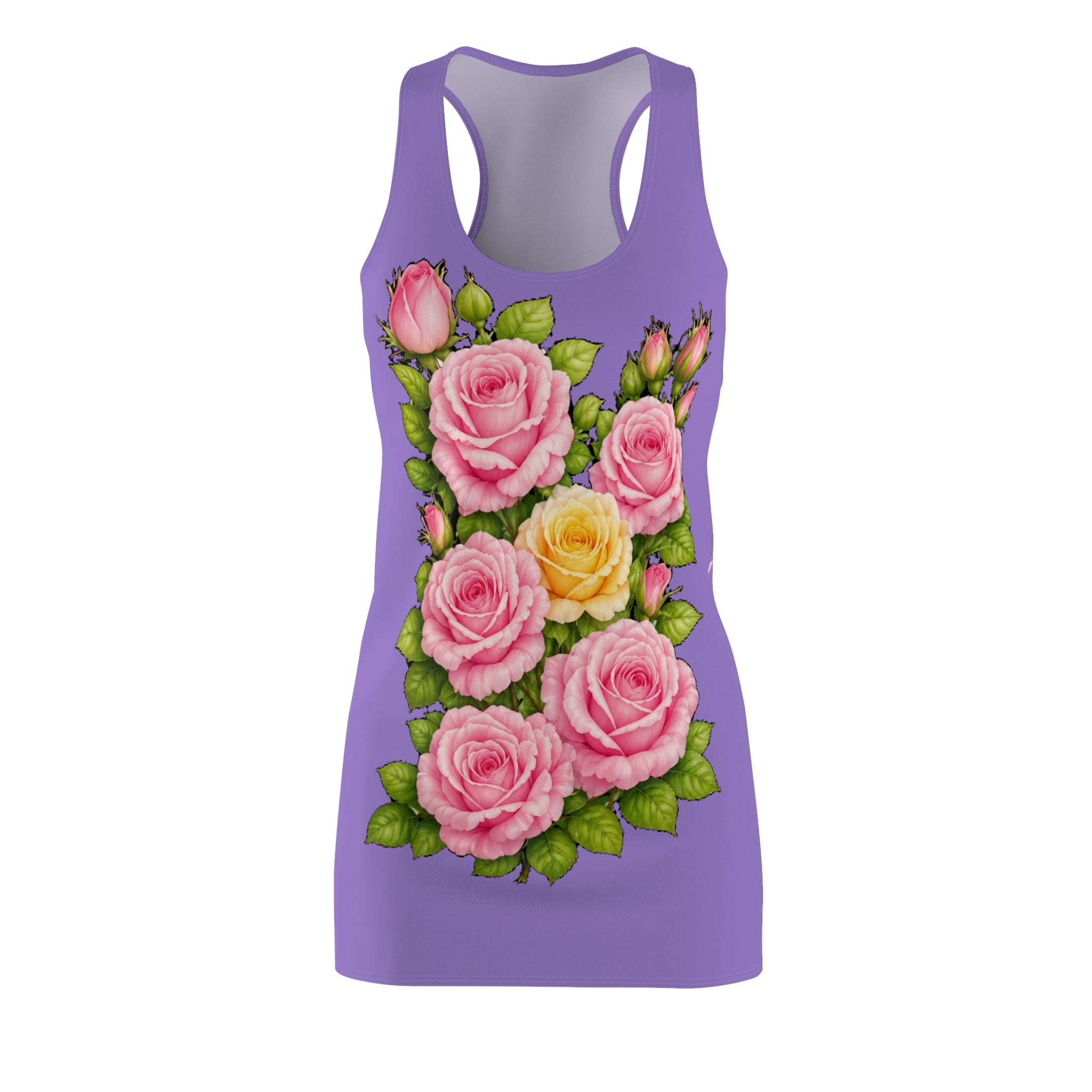 Lavender Rose Floral Dress | Women's Lightweight Summer Dress