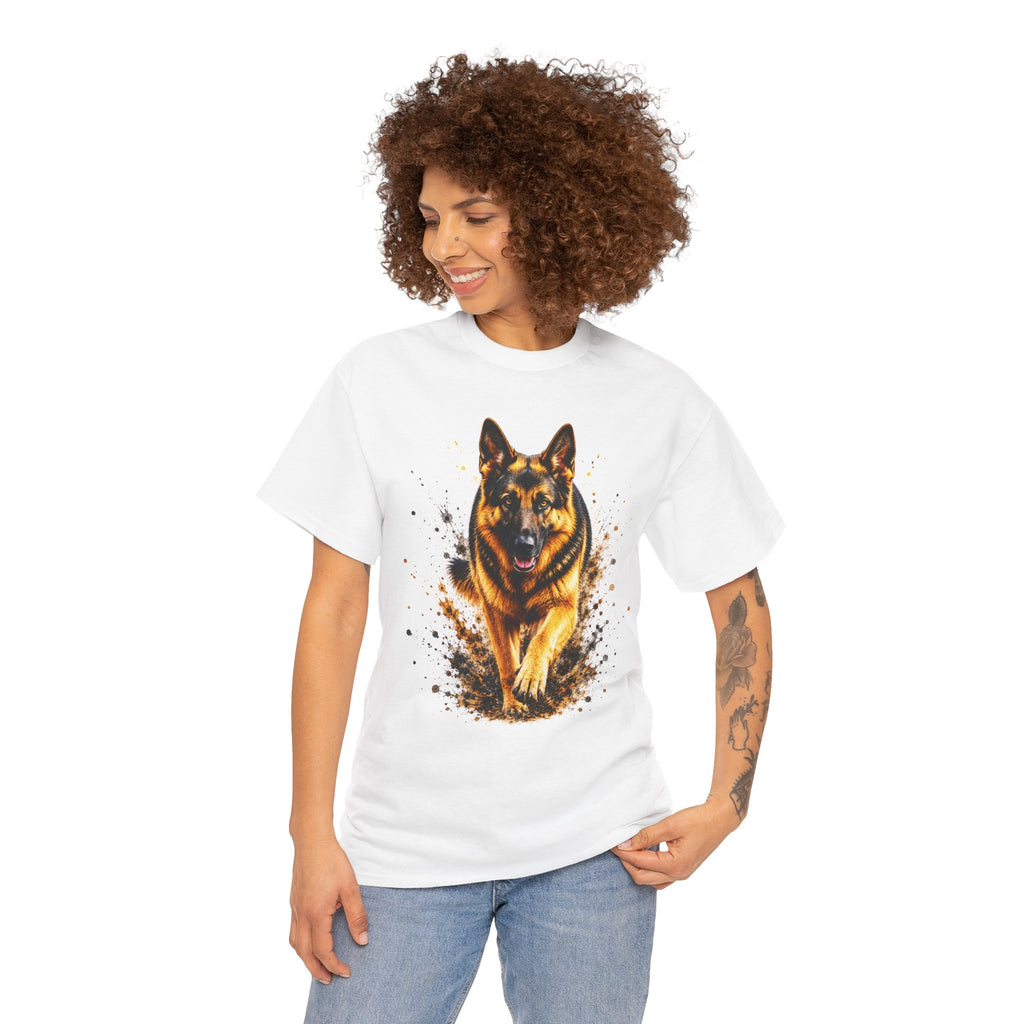 German Shepherd Running T-Shirt, German Shepherd Graphic Tee, Dog Lover Shirt, Unisex German Shepherd Tee, Gift for Dog Owner, K9 Animal Shirt