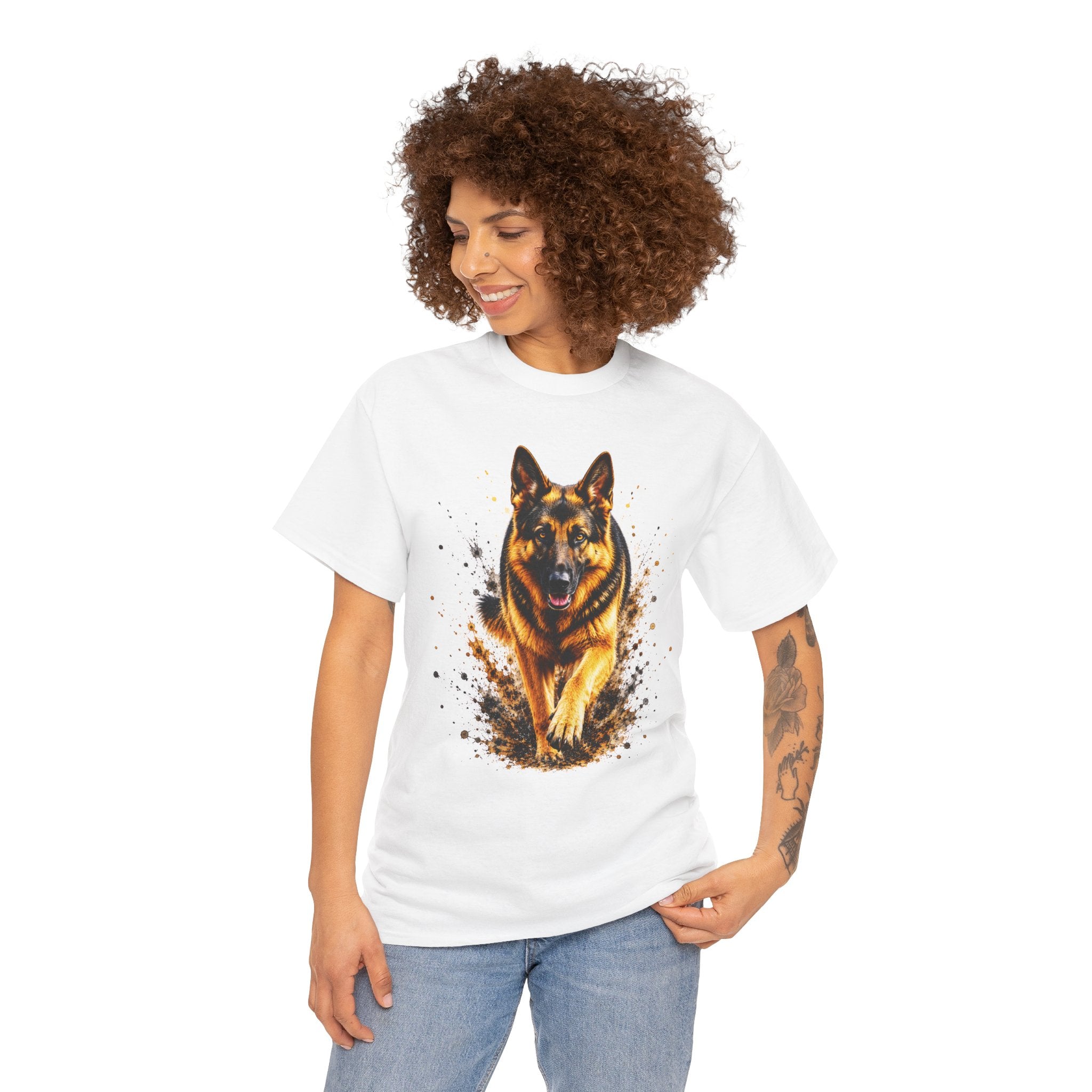 German Shepherd Running T-Shirt, German Shepherd Graphic Tee, Dog Lover Shirt, Unisex German Shepherd Tee, Gift for Dog Owner, K9 Animal Shirt
