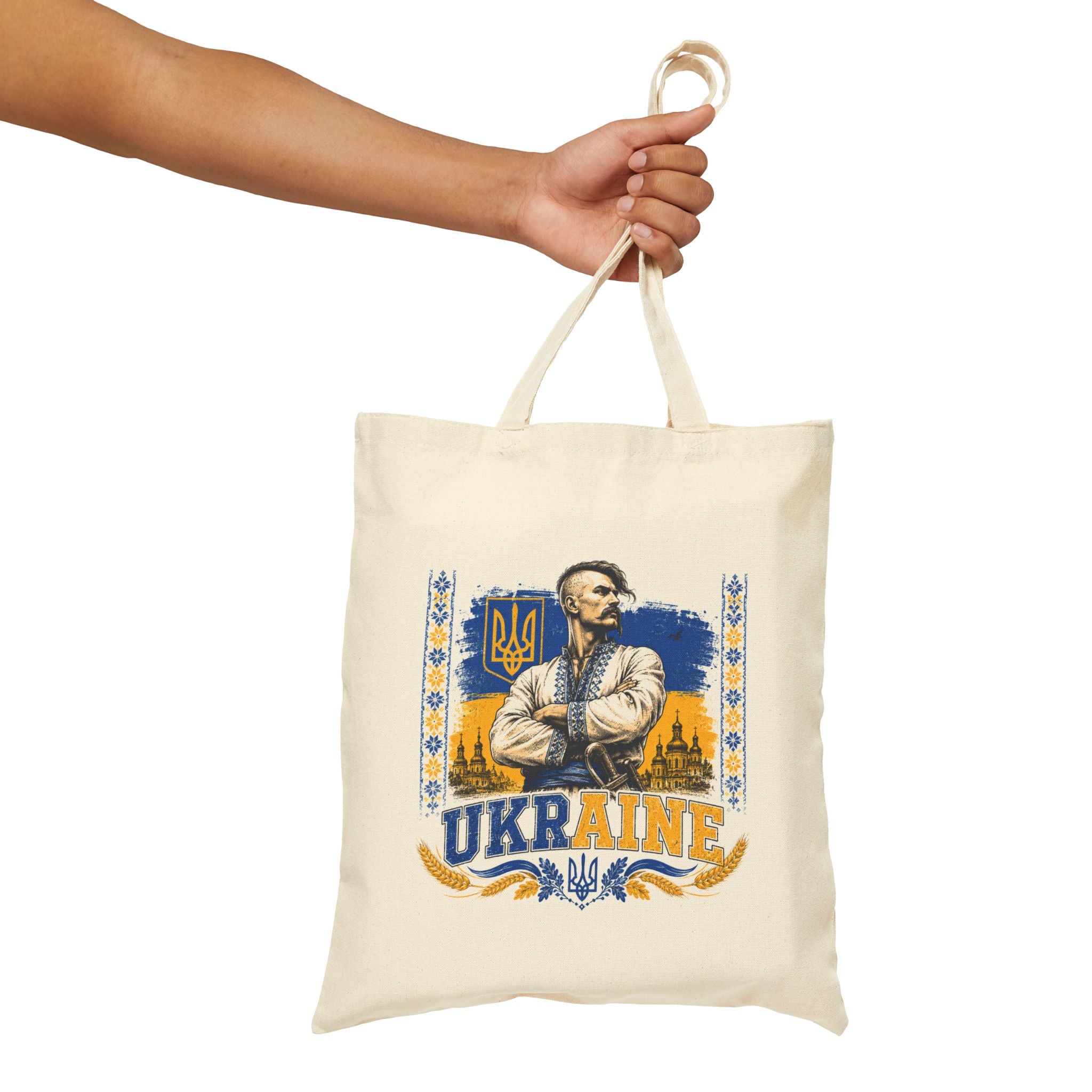 Ukraine Pride Canvas Tote Bag — Patriotic Ukrainian Design
