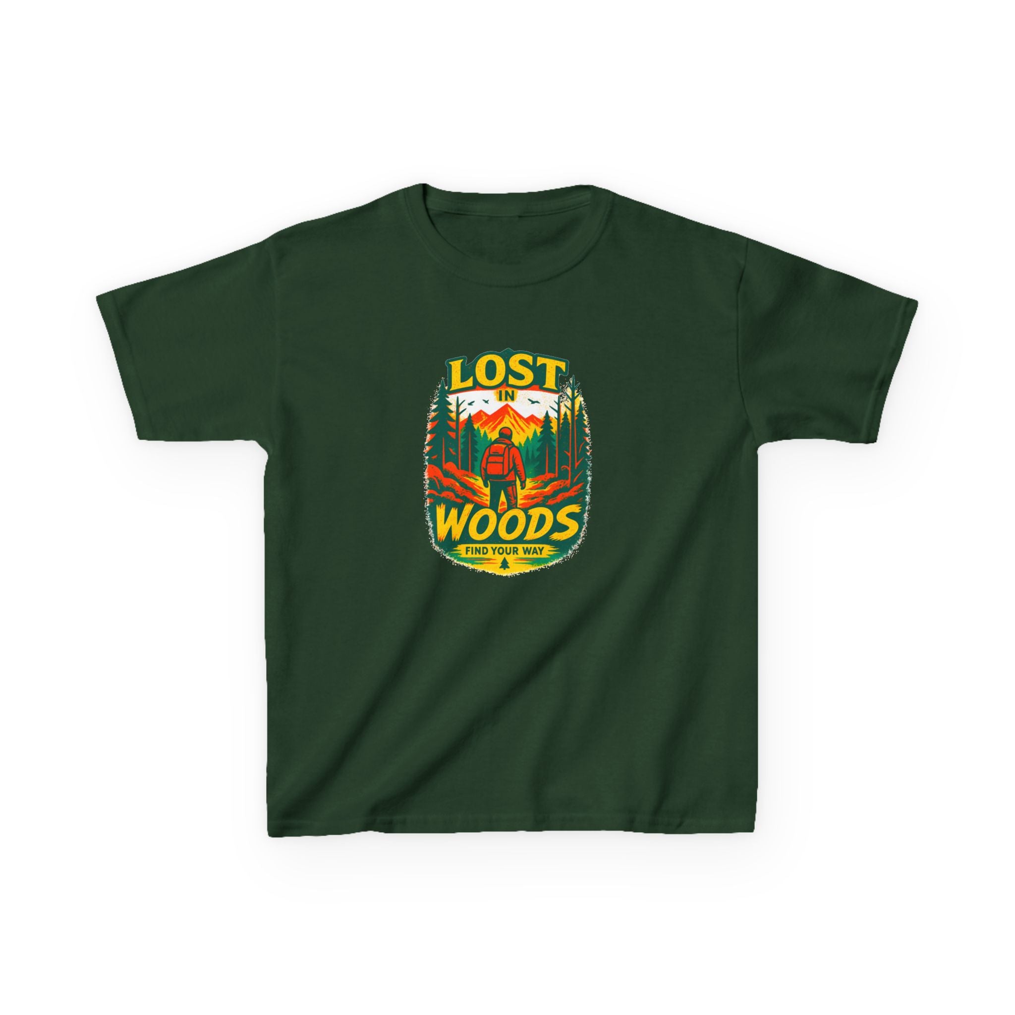 Kids Lost in Woods Shirt | Camping Adventure Tee | Nature Graphic T-Shirt