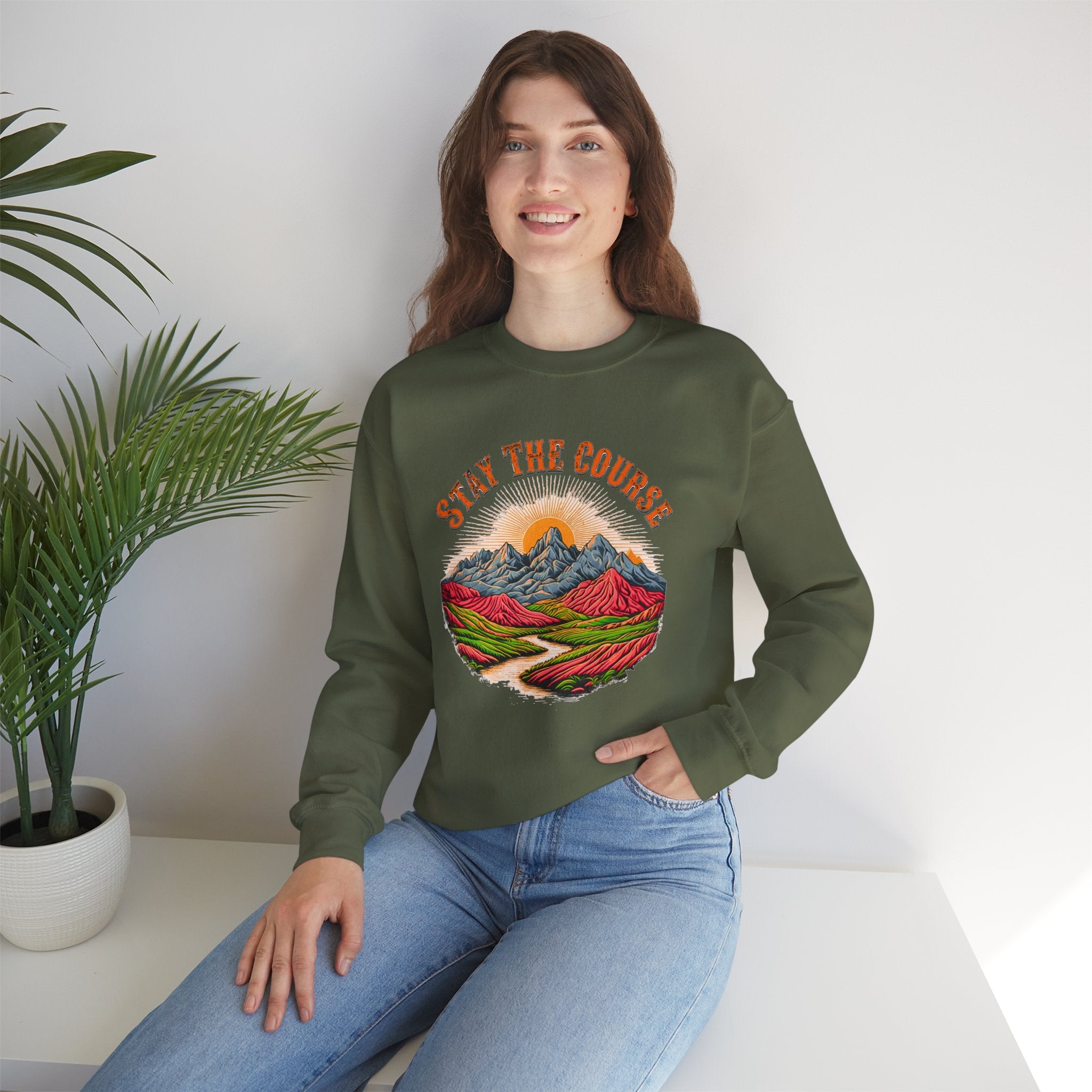 Stay the Course Sweatshirt - Scenic Mountain Crewneck